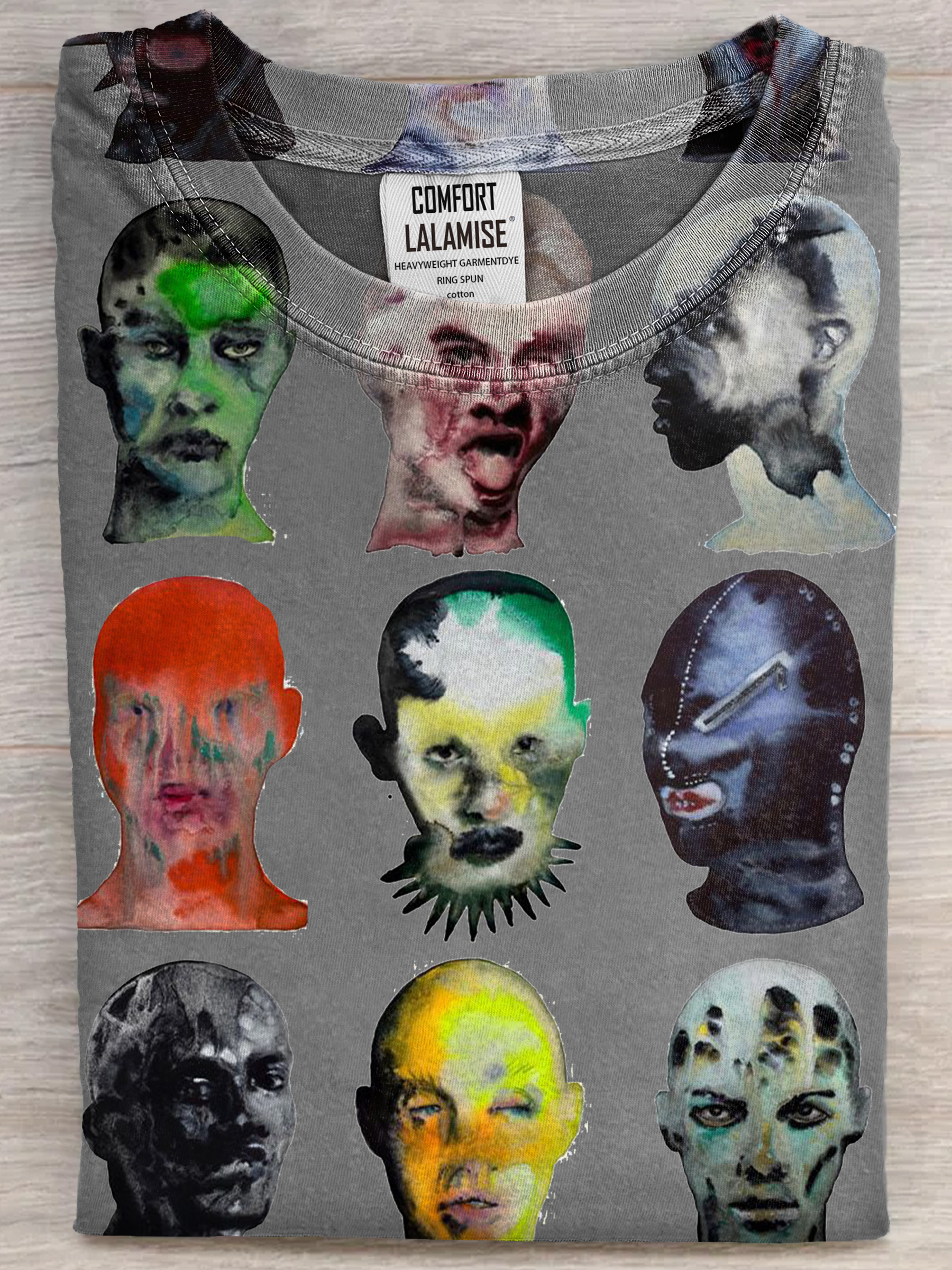 Gallery Ghost Vintage Funny Art Print Cotton Casual Short Sleeve T-shir