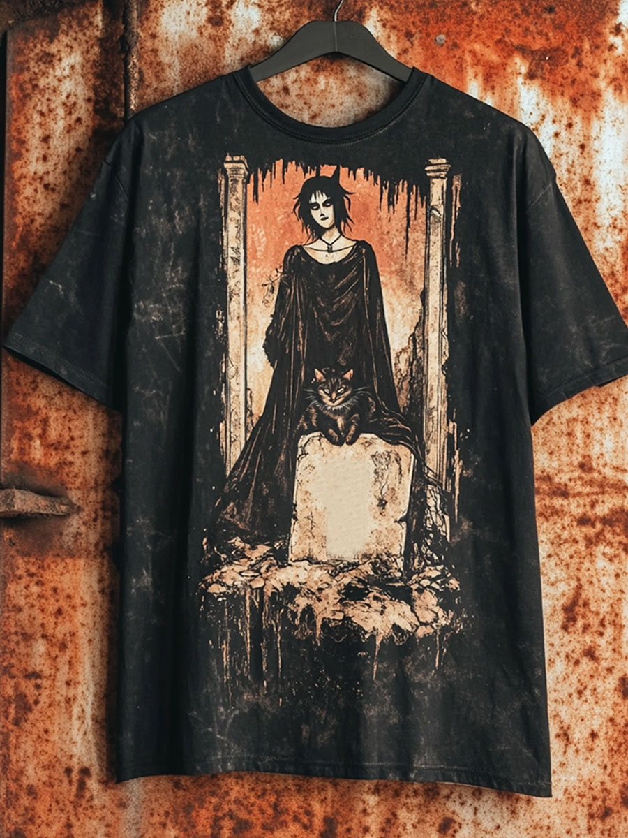 Dark Art Print Casual Top