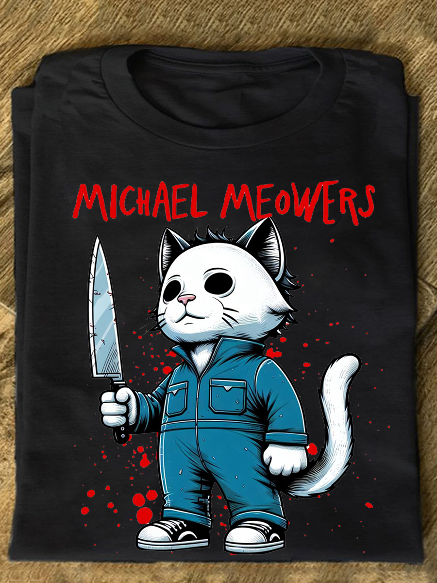 Fun Skull Halloween Killer Print T-shirt