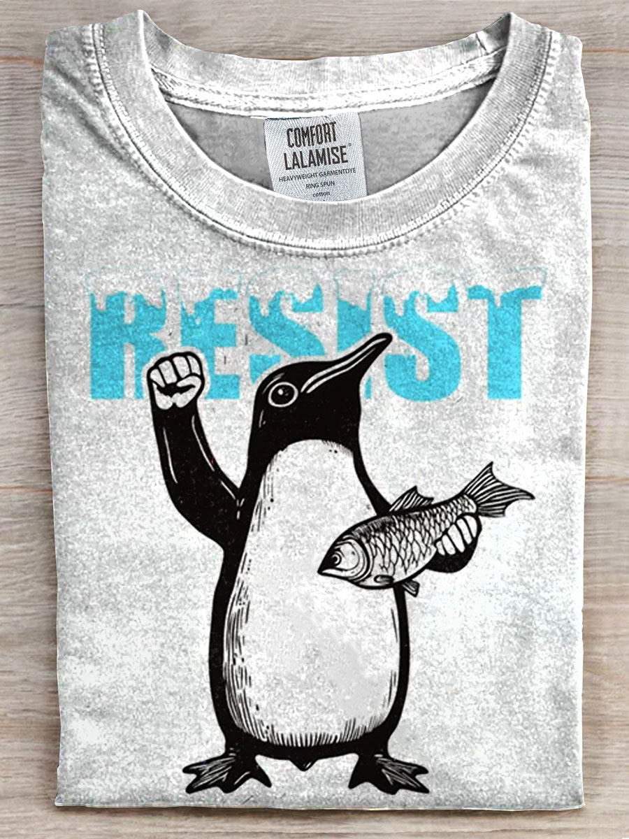 Penguins Print T-shirt