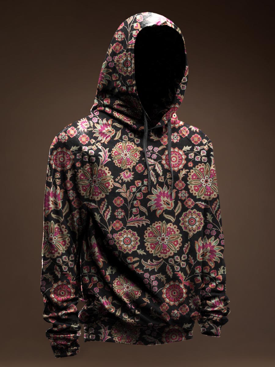 Vintage Pattern Casual Hoodie Sweatshirt