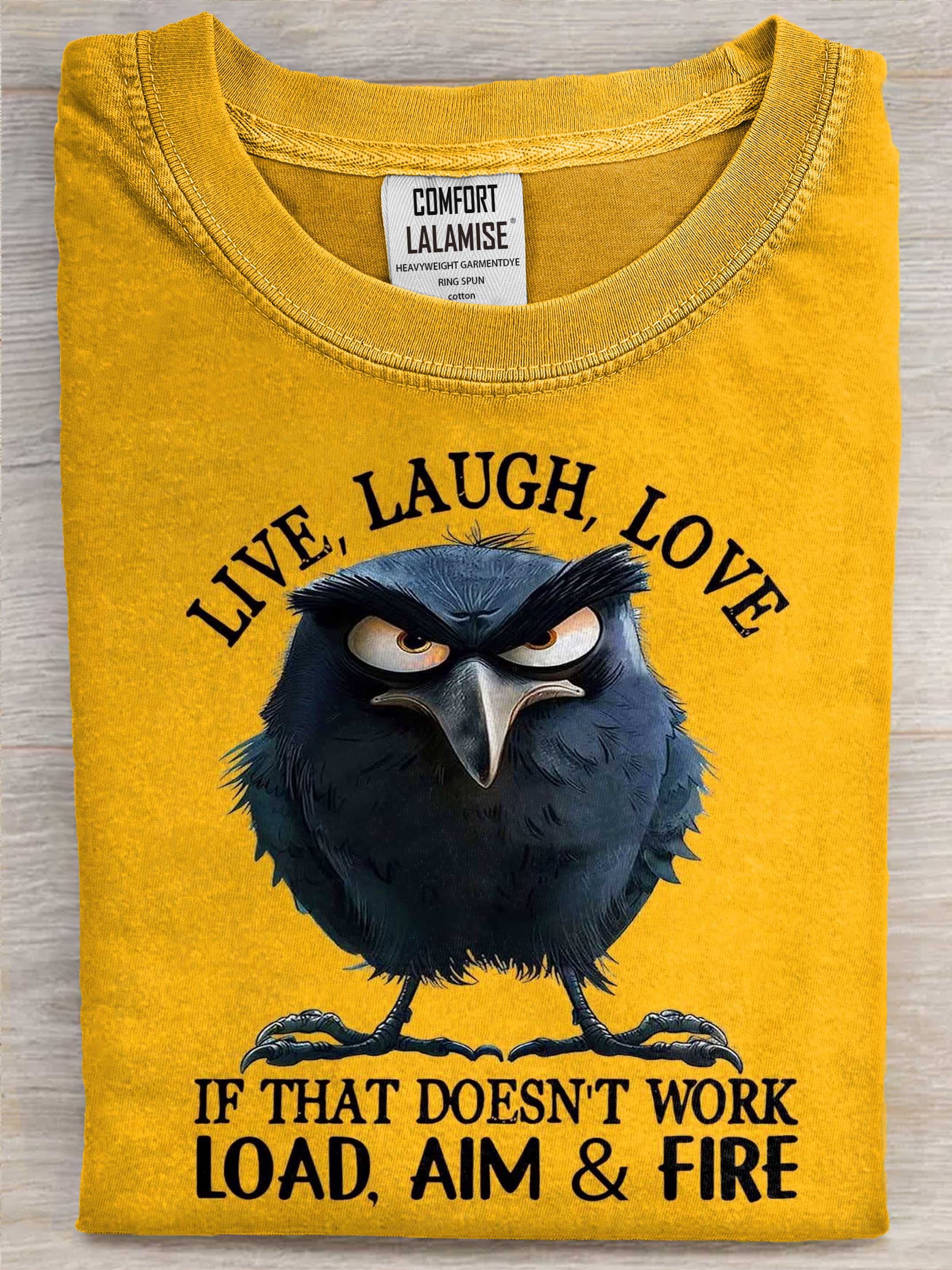 Raven Funny Quote Art Print Cotton Casual Short Sleeve T-shirt
