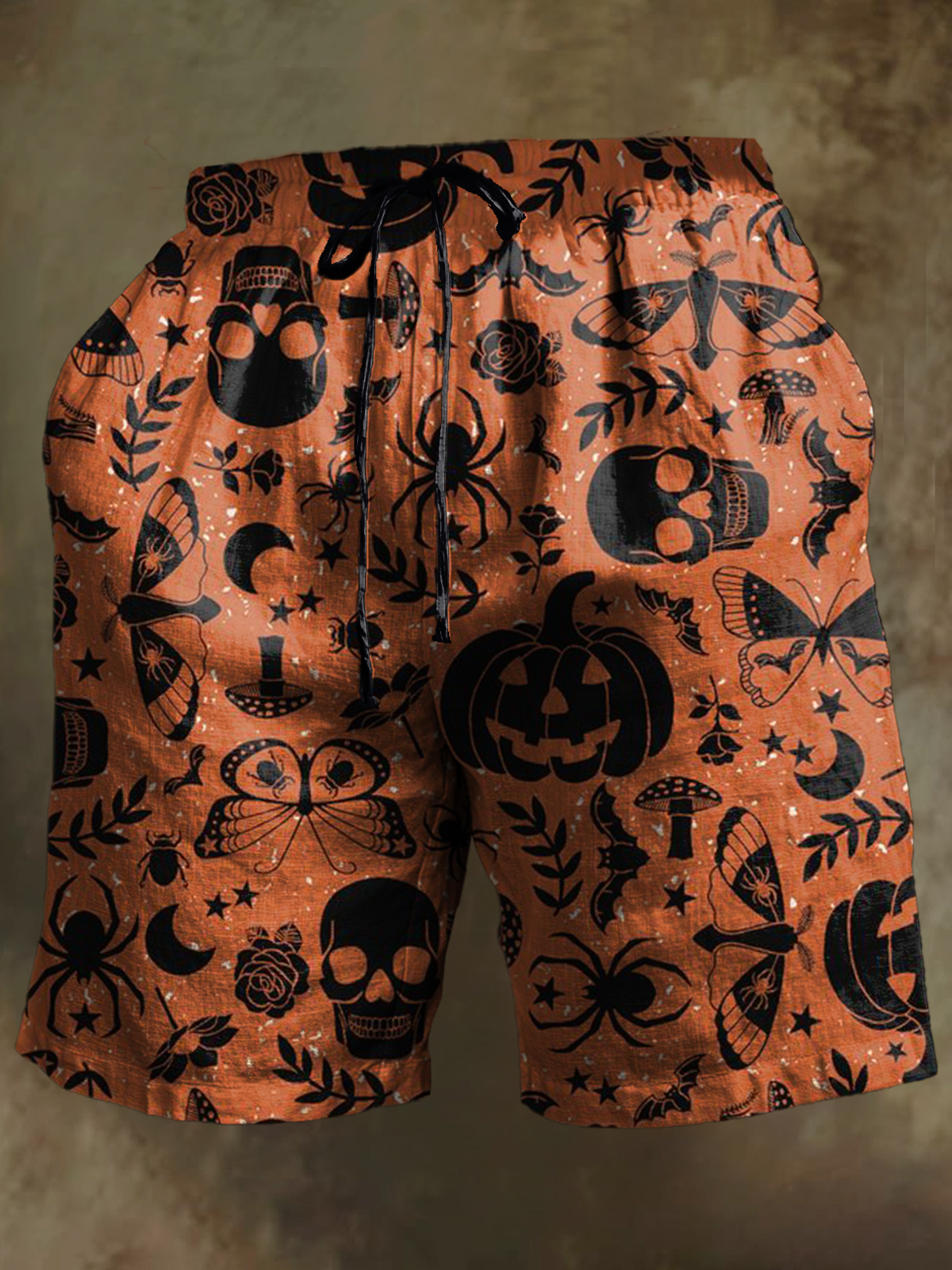 Abstrct Retro Halloween Art Print Casual Short Pant