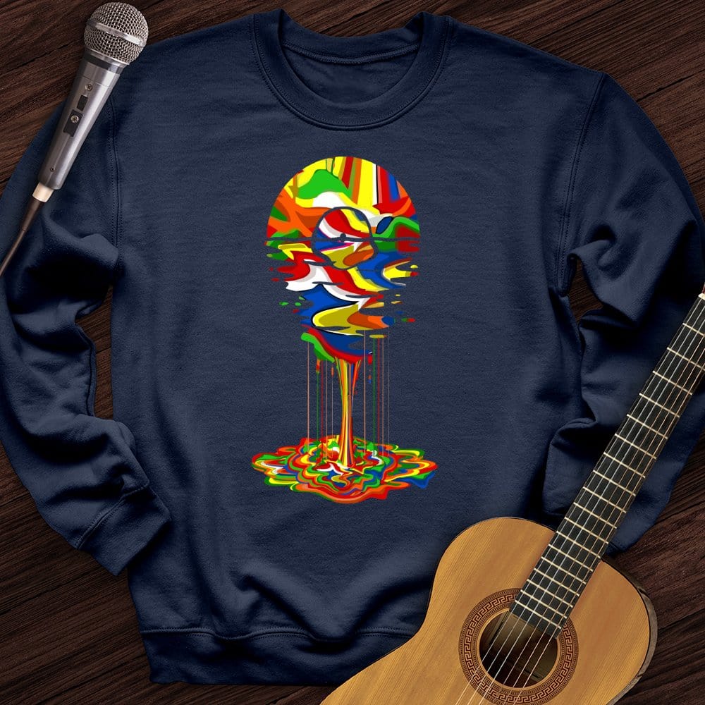 Melting Rainbow Vinyl Crewneck