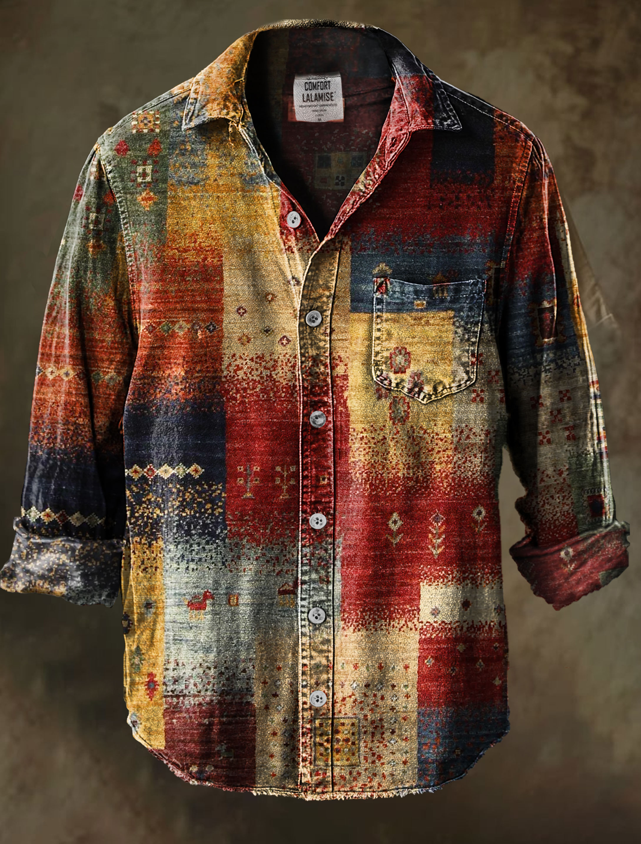 Vintage Tree of life Art Print 100% Cotton Long Sleeve Shirt