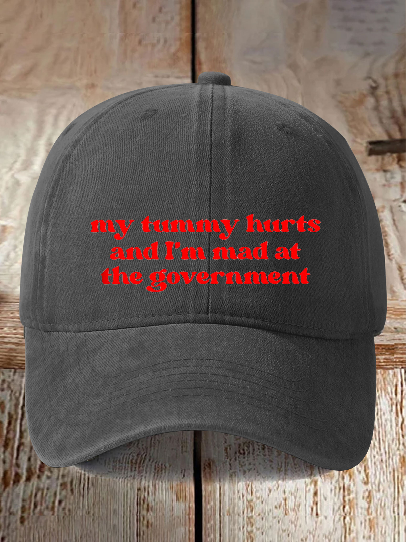 My Tummy Hurts Humorous Print Hats