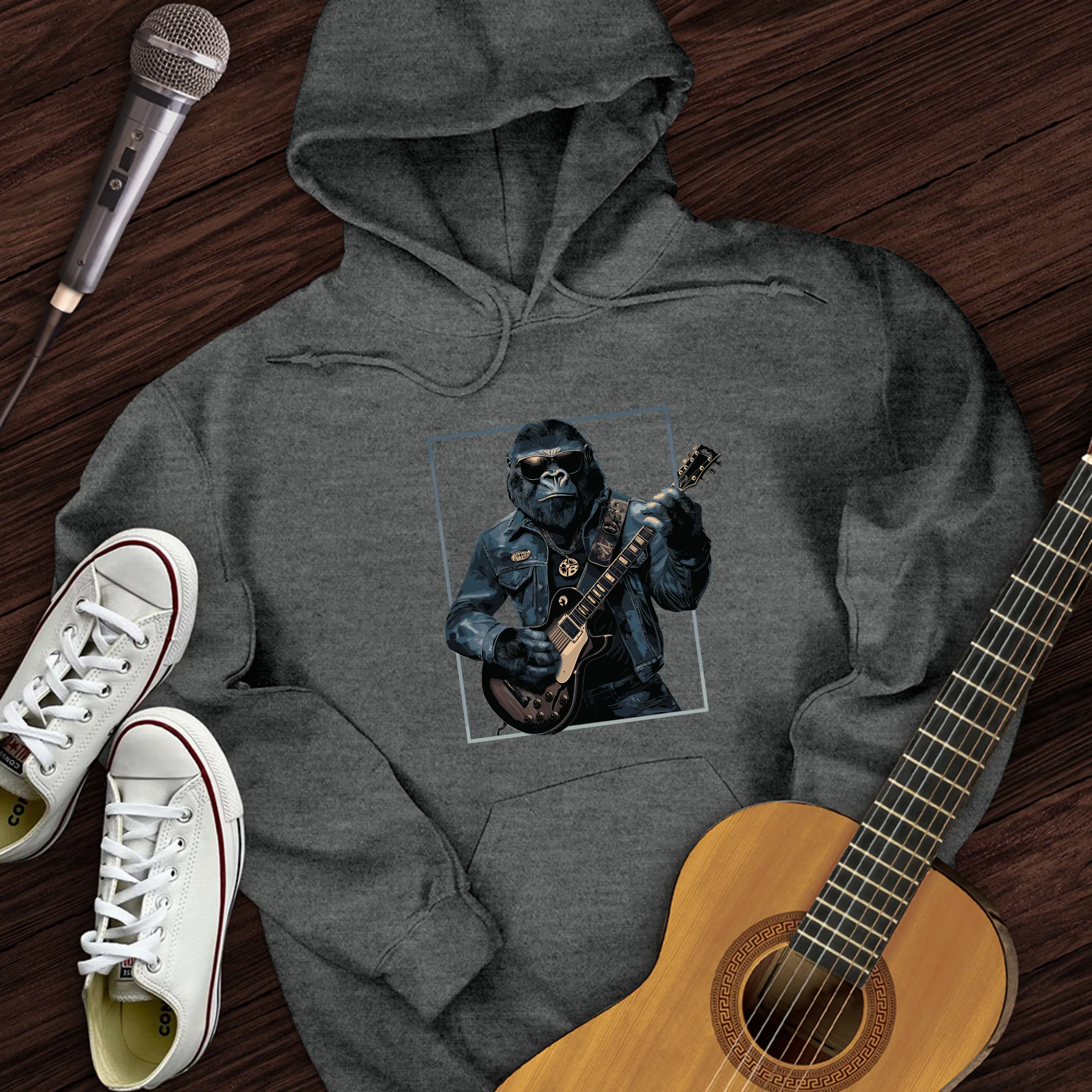 Powerful Gorilla Guitar Hoodie