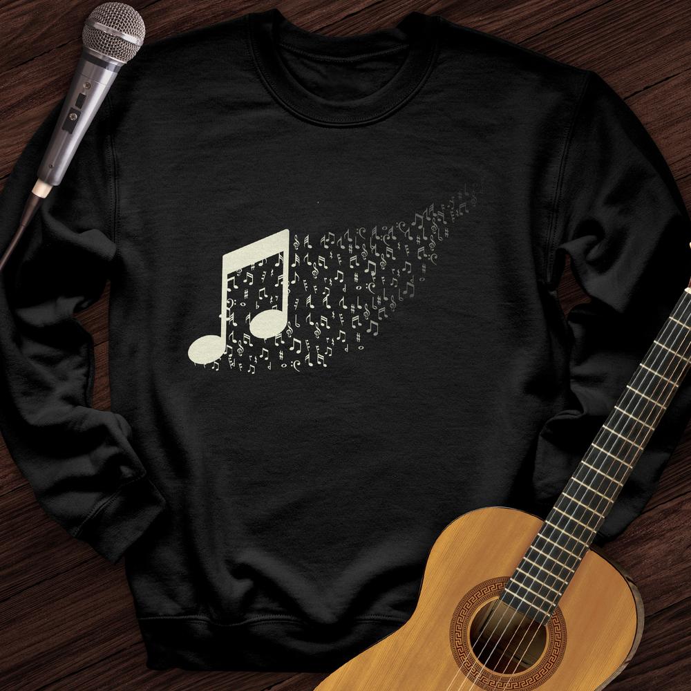 Music Note Floating Away Crewneck