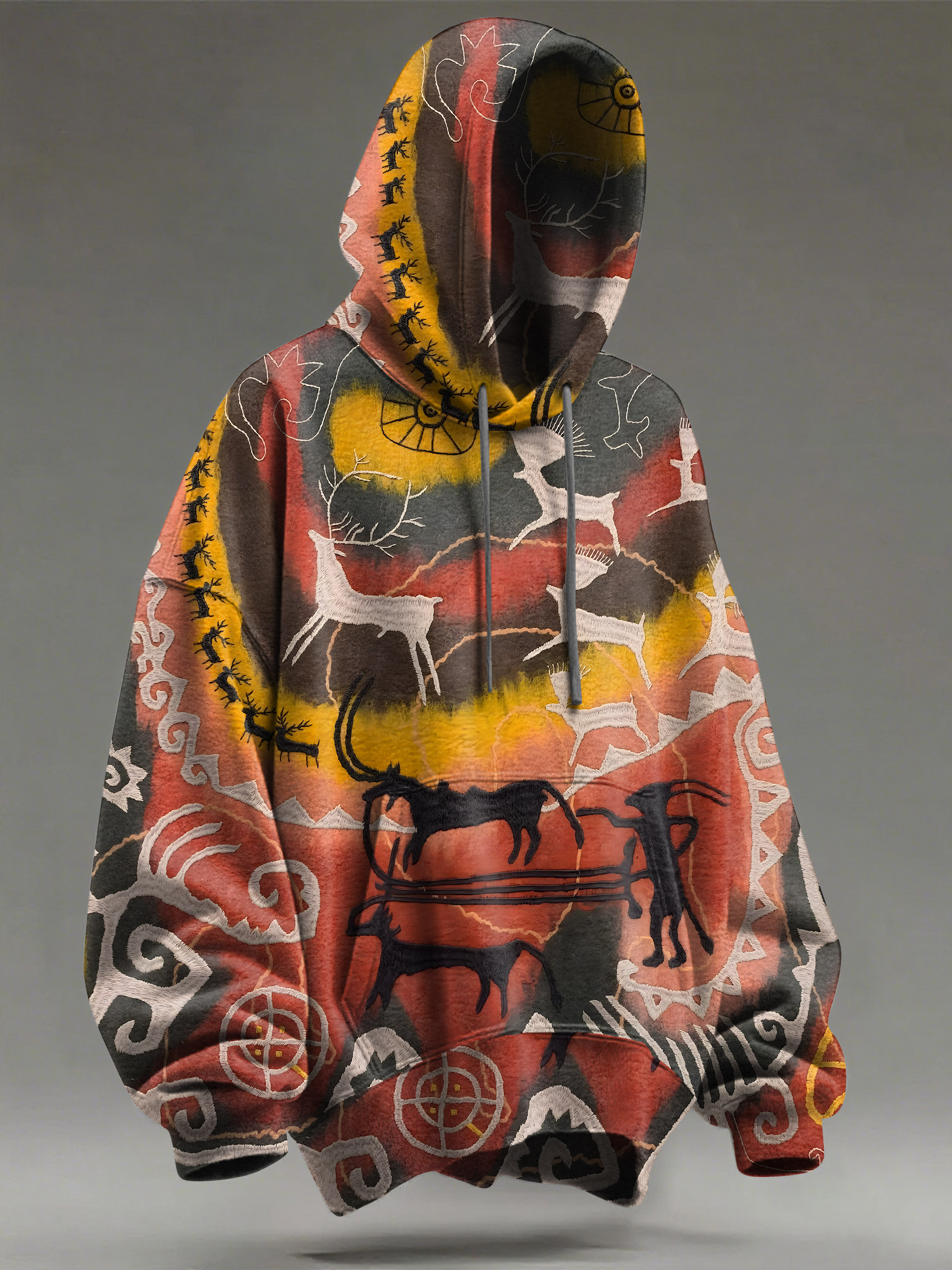 Retro Ethnic Pattern Art Print Casual Hoodie Sweatshirt