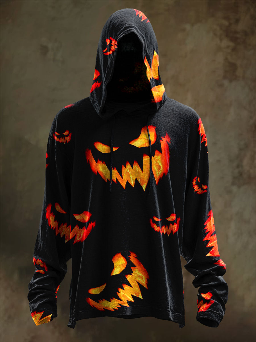 Halloween Art Print Casual Long Sleeve Hoodie Shirt