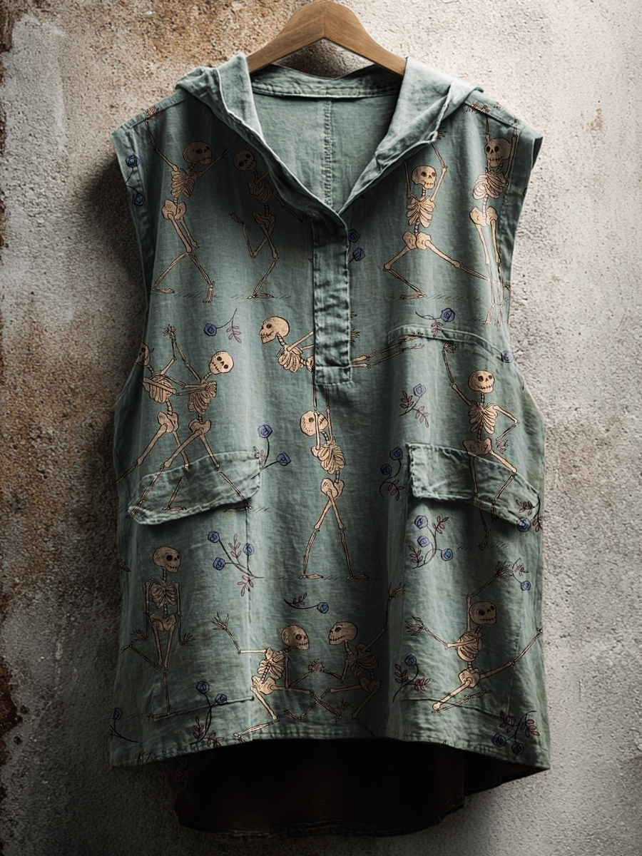 Skull Print Casual Tank Top