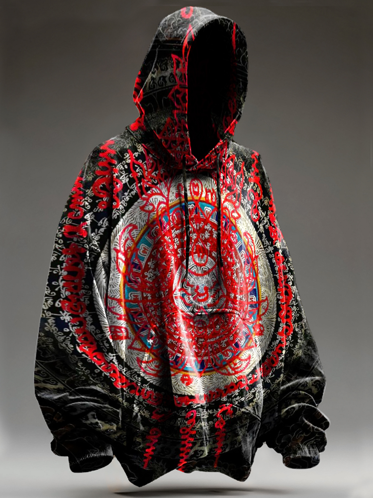 Unisex Vintage Dark Totem  Art Print Casual Sweatshirt