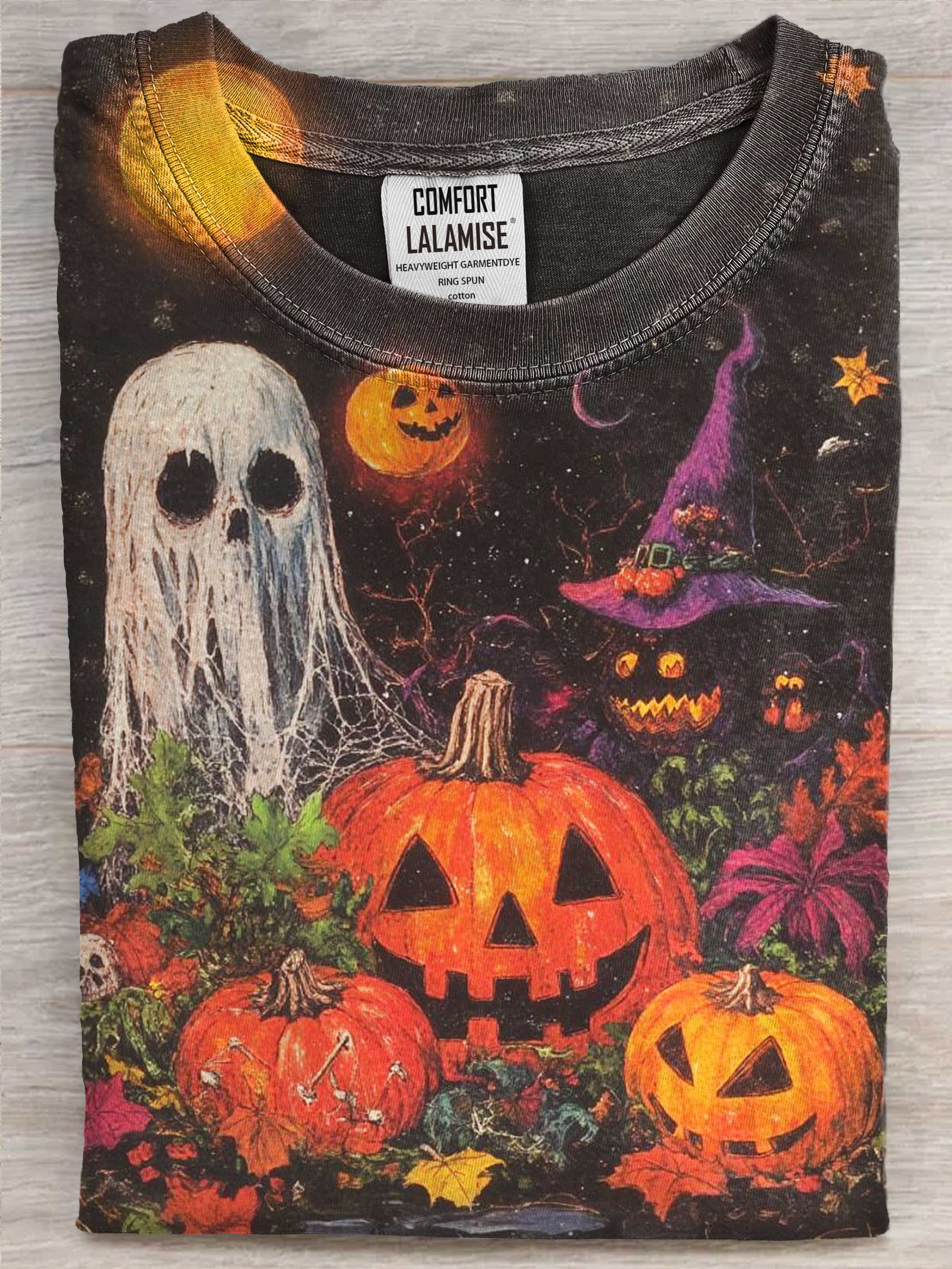 Halloween Art Print Cotton Casaul Short Sleeve T-shirt