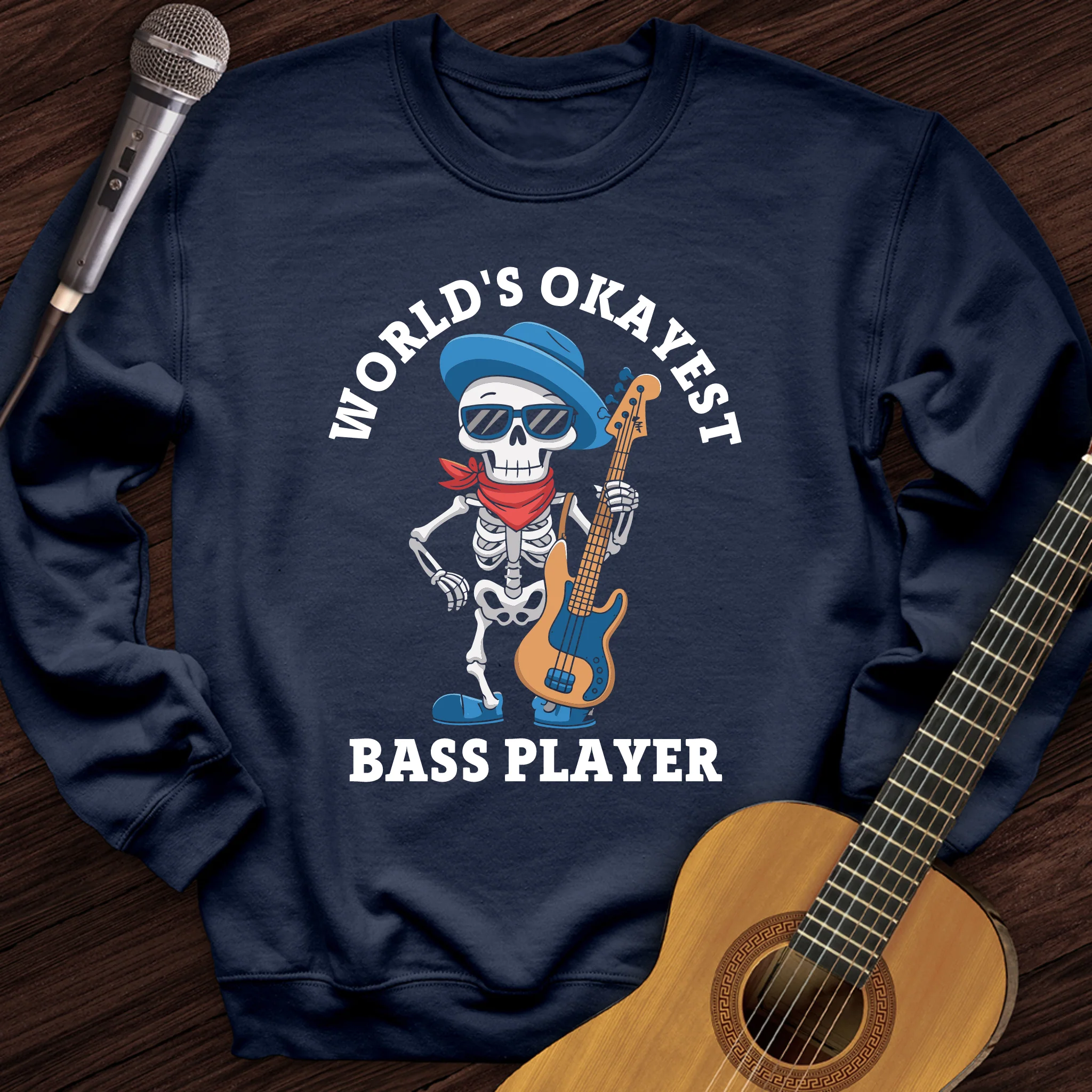 World's Okayest Bass Player Crewneck