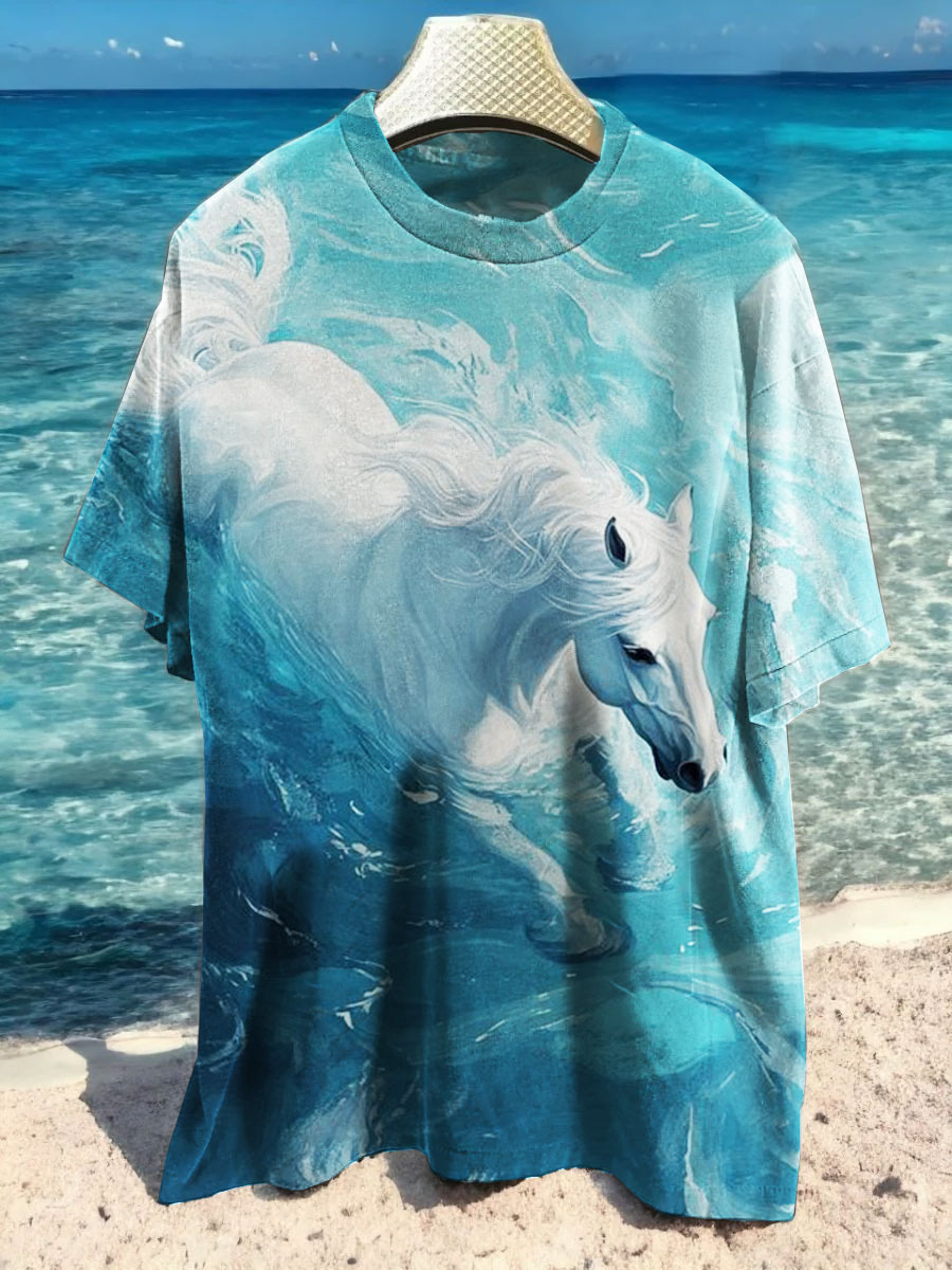 Horse Print Casual T-shirt