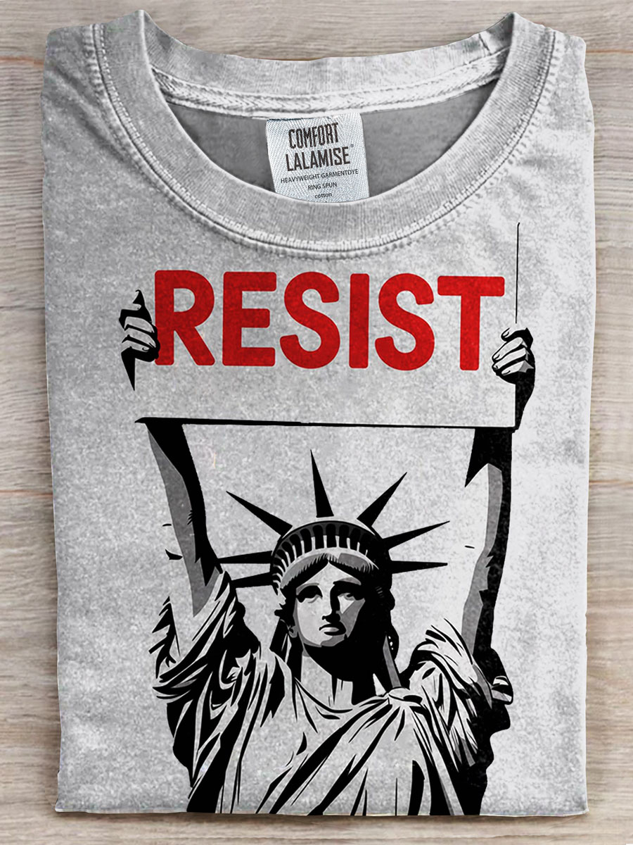 Vintage Print Casual T-shirt