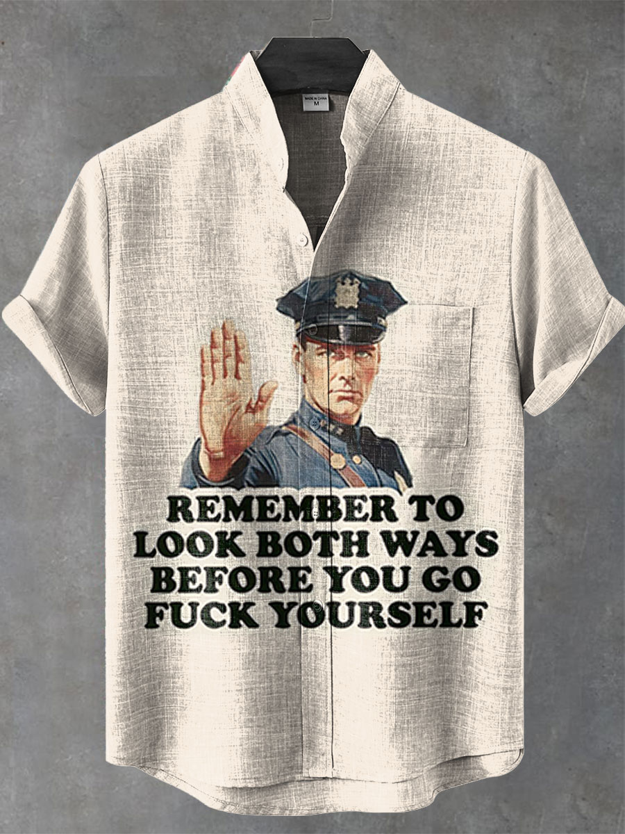 Go Fuck Yourself Funny Print Casual 100% Cotton Shirt