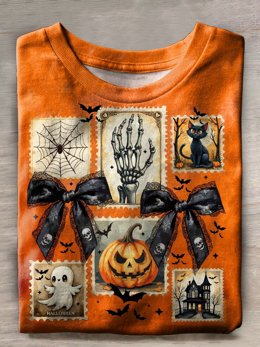 Halloween Art Print Casual T-shirt