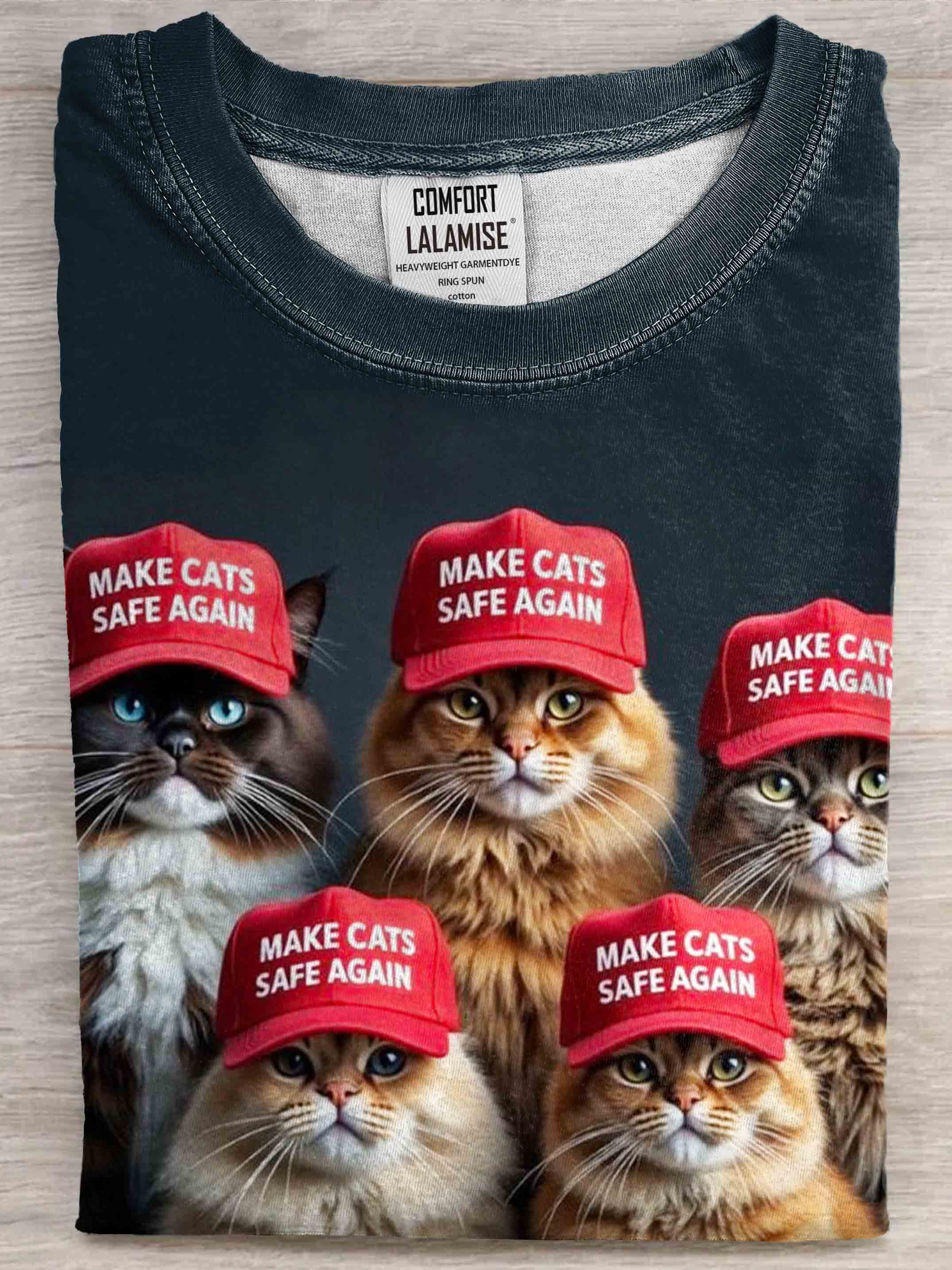 Funny Make Cats Great Again Art Print Casaul Short Sleeve T-shirt