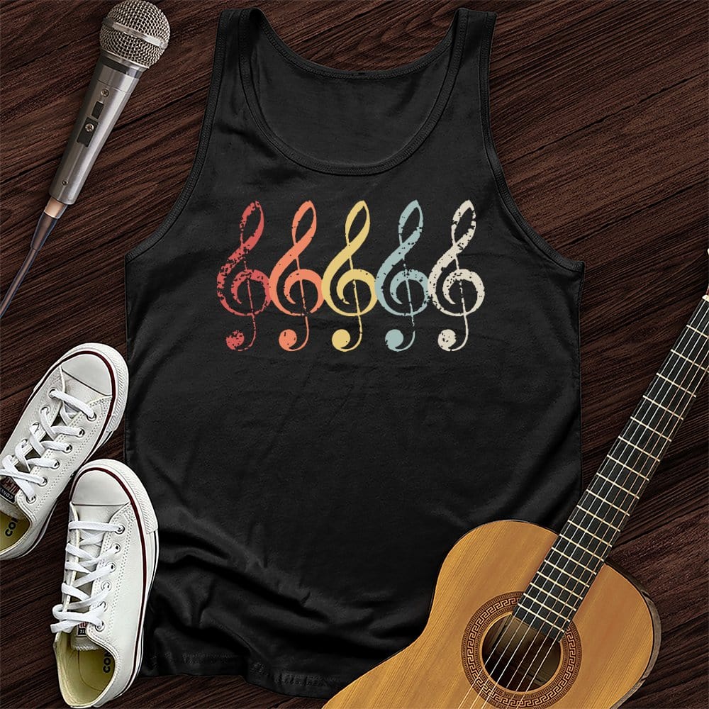 Vintage Treble Clef Tank Top