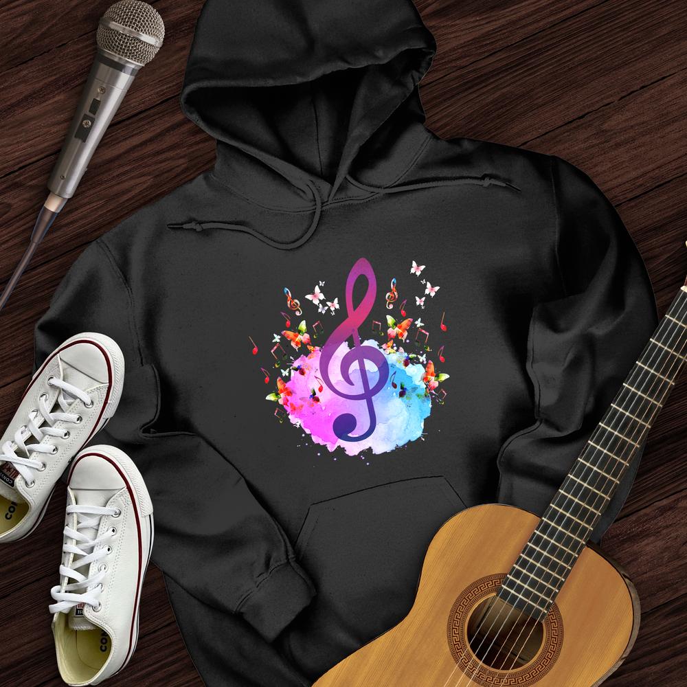 Water Color Treble Clef Hoodie
