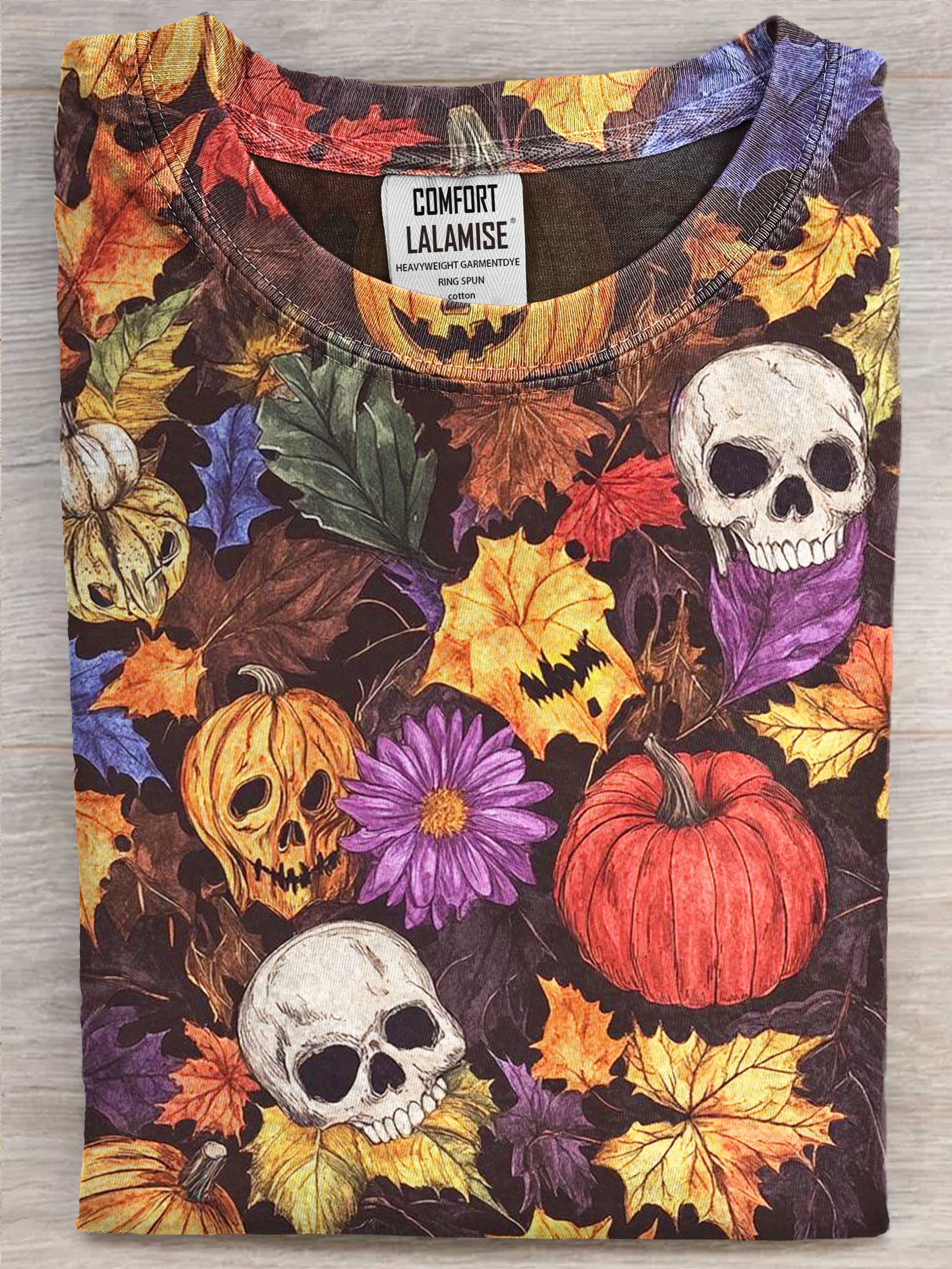 Waiting For Halloween Art Casaul Cotton Short Sleeve T-shirt