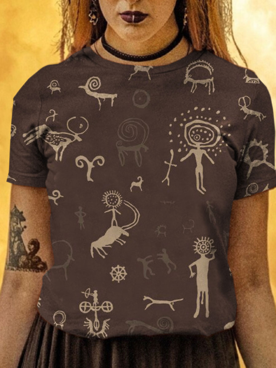 Dark Art Print Casual Top