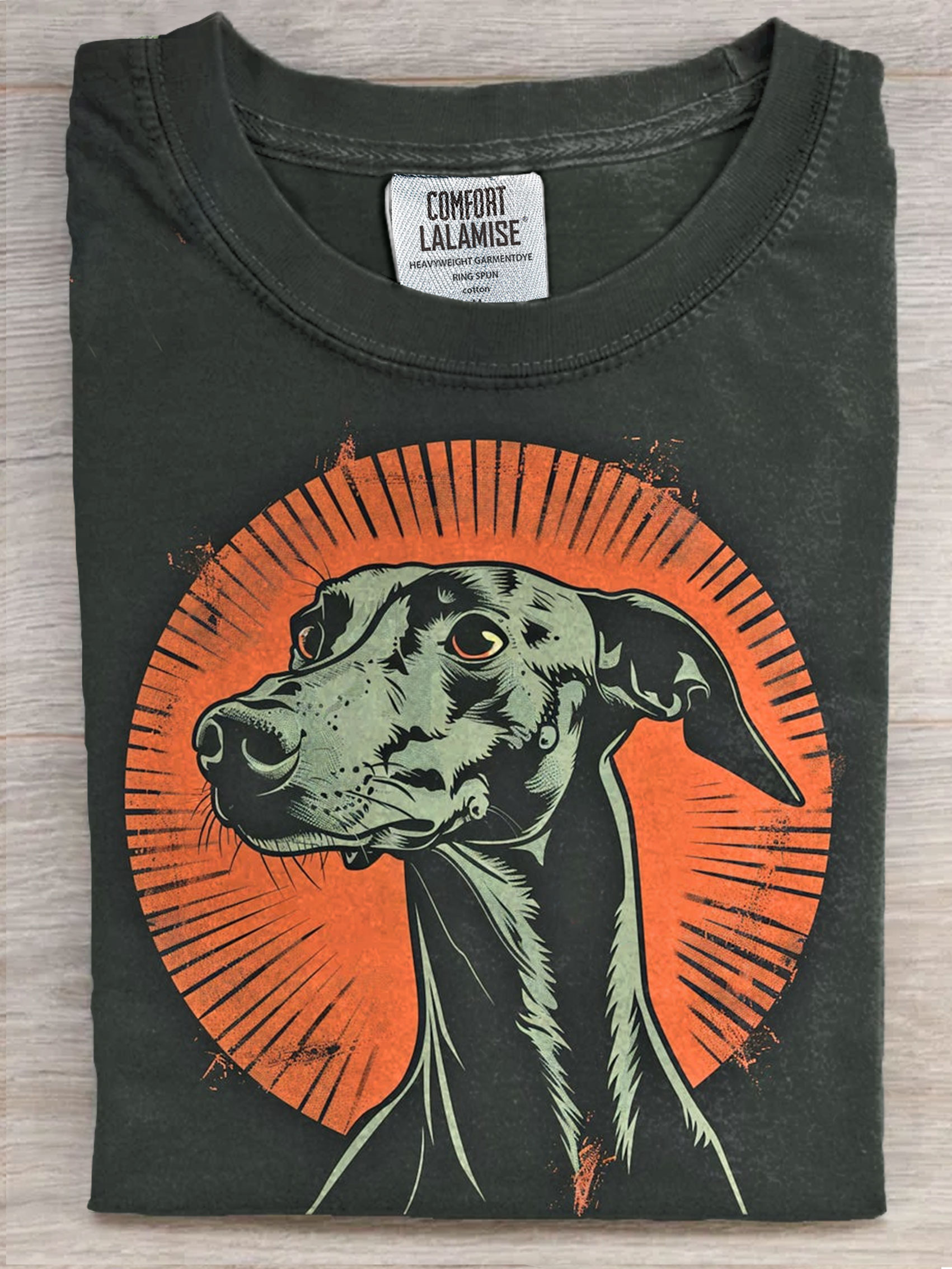 Dog Art Print Casaul Short Sleeve T-shirt