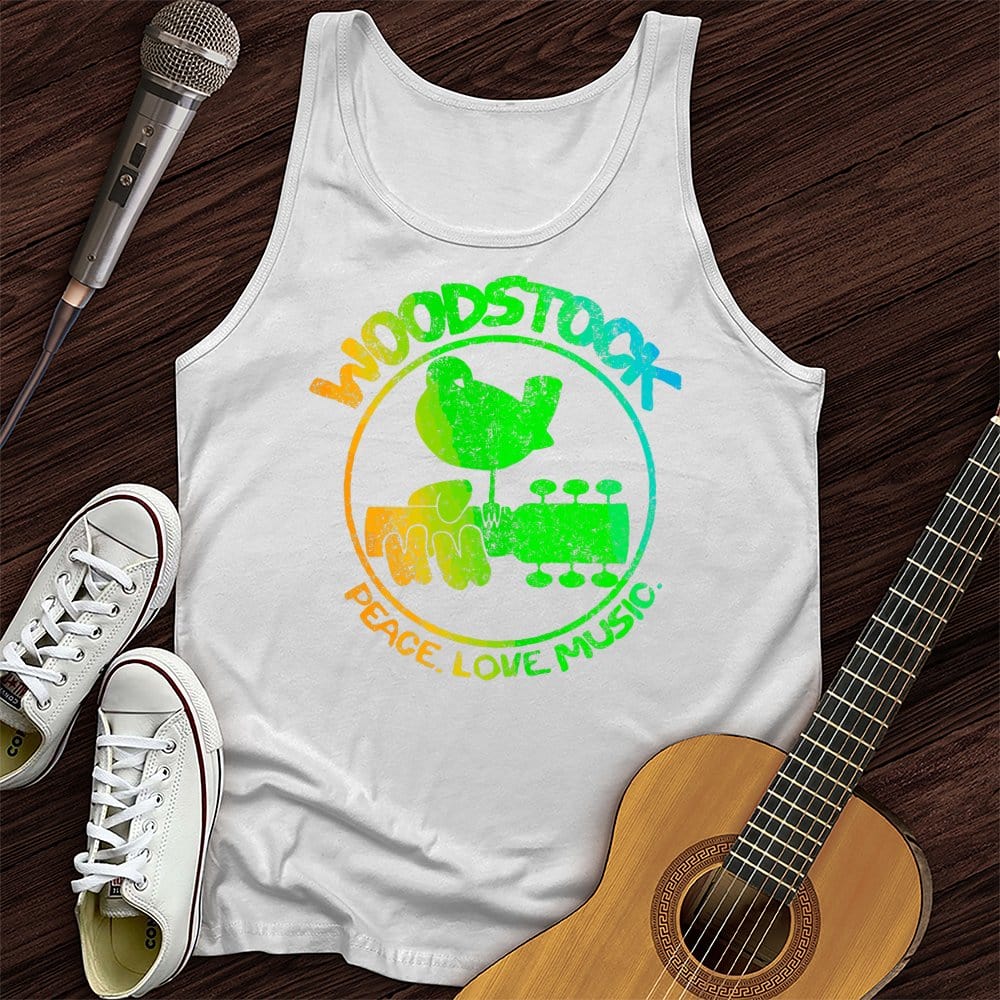 Woodstock Peace Love Music Tank Top