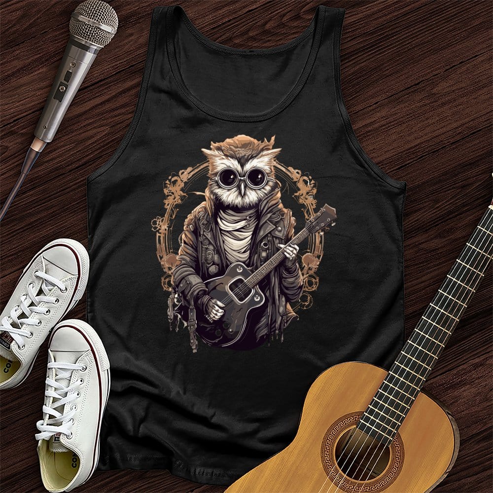 Owl Playing Guitar Tank Top