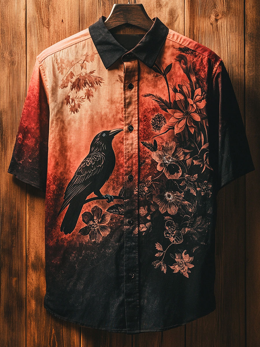 Dark Crow Art Print Casual Shirt