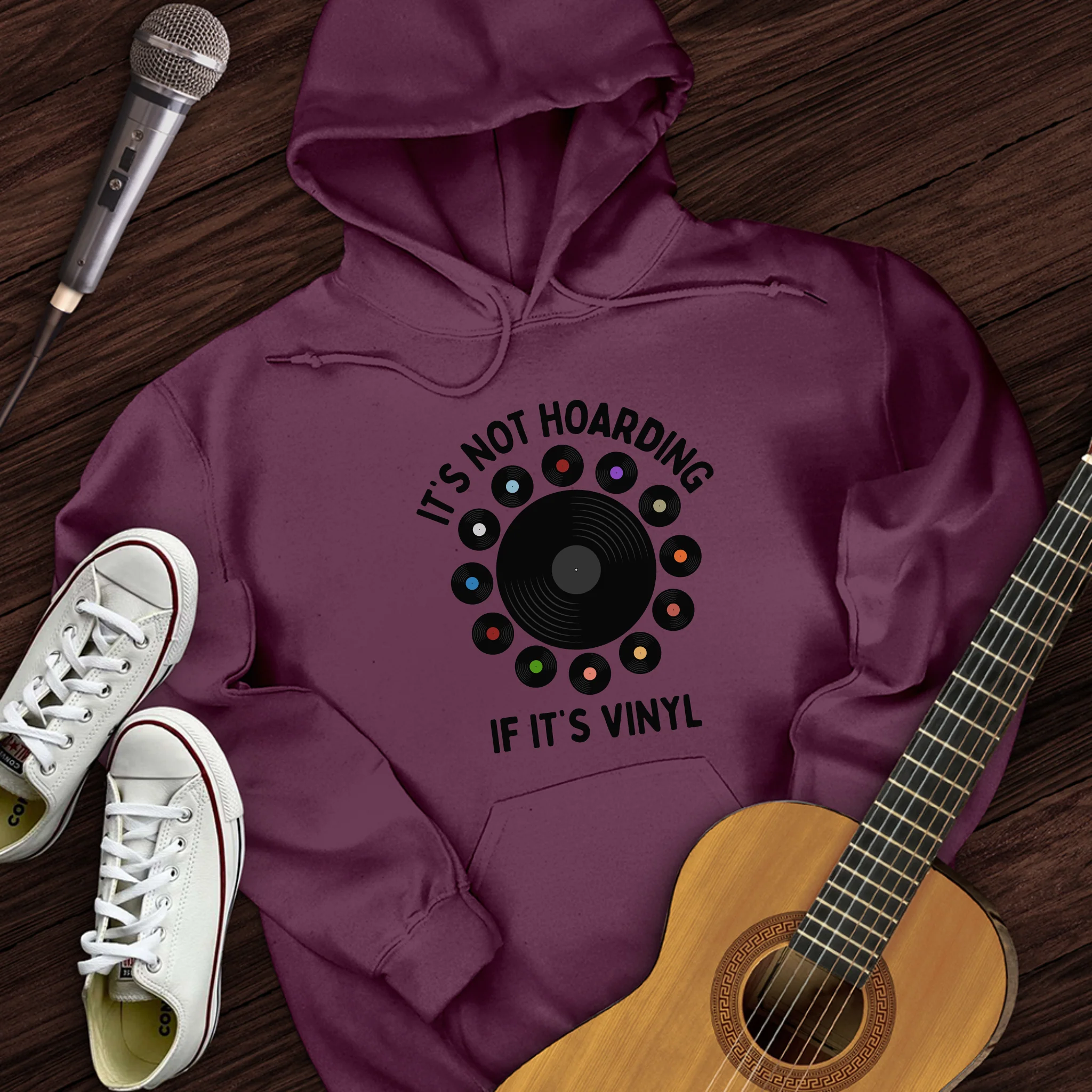 It's Not Hoarding If It's Vinyl Hoodie