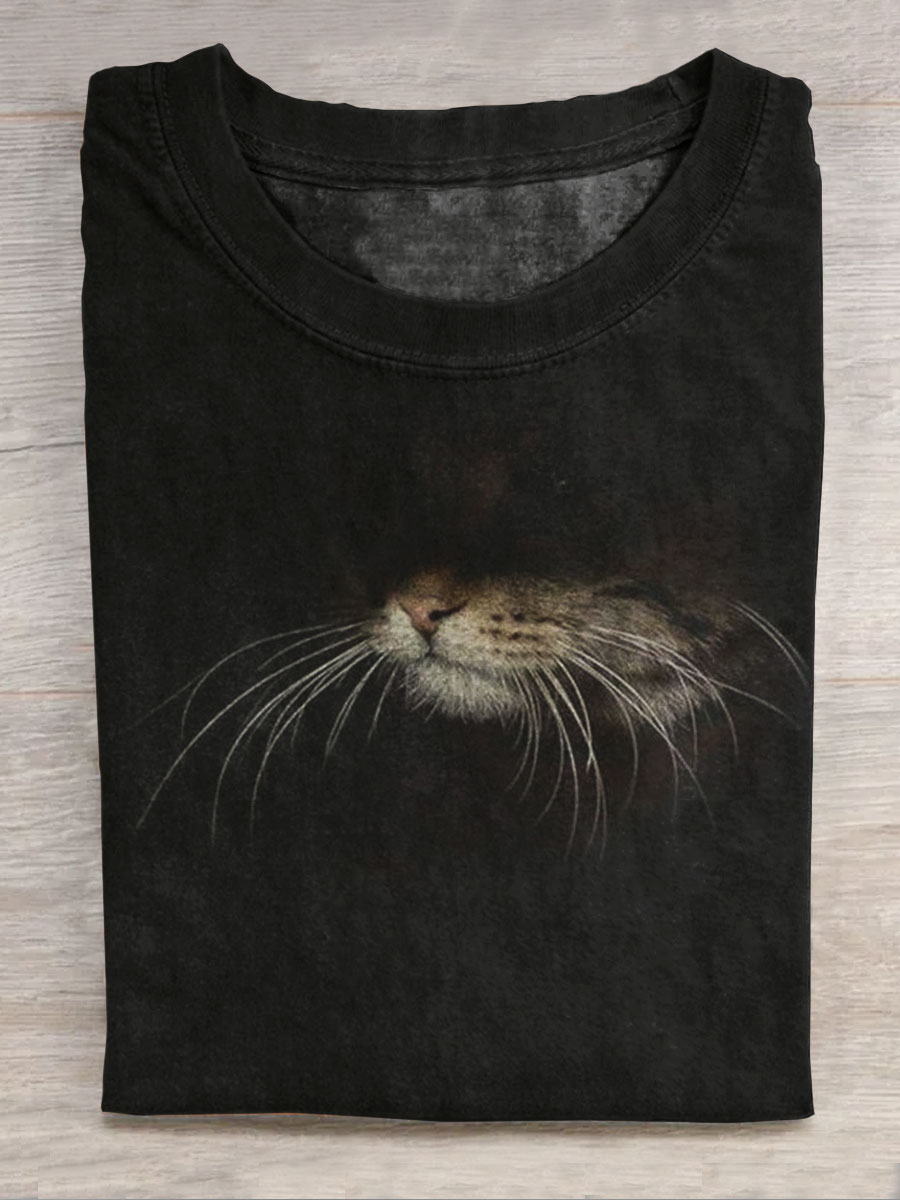 Cat Print T-shirt