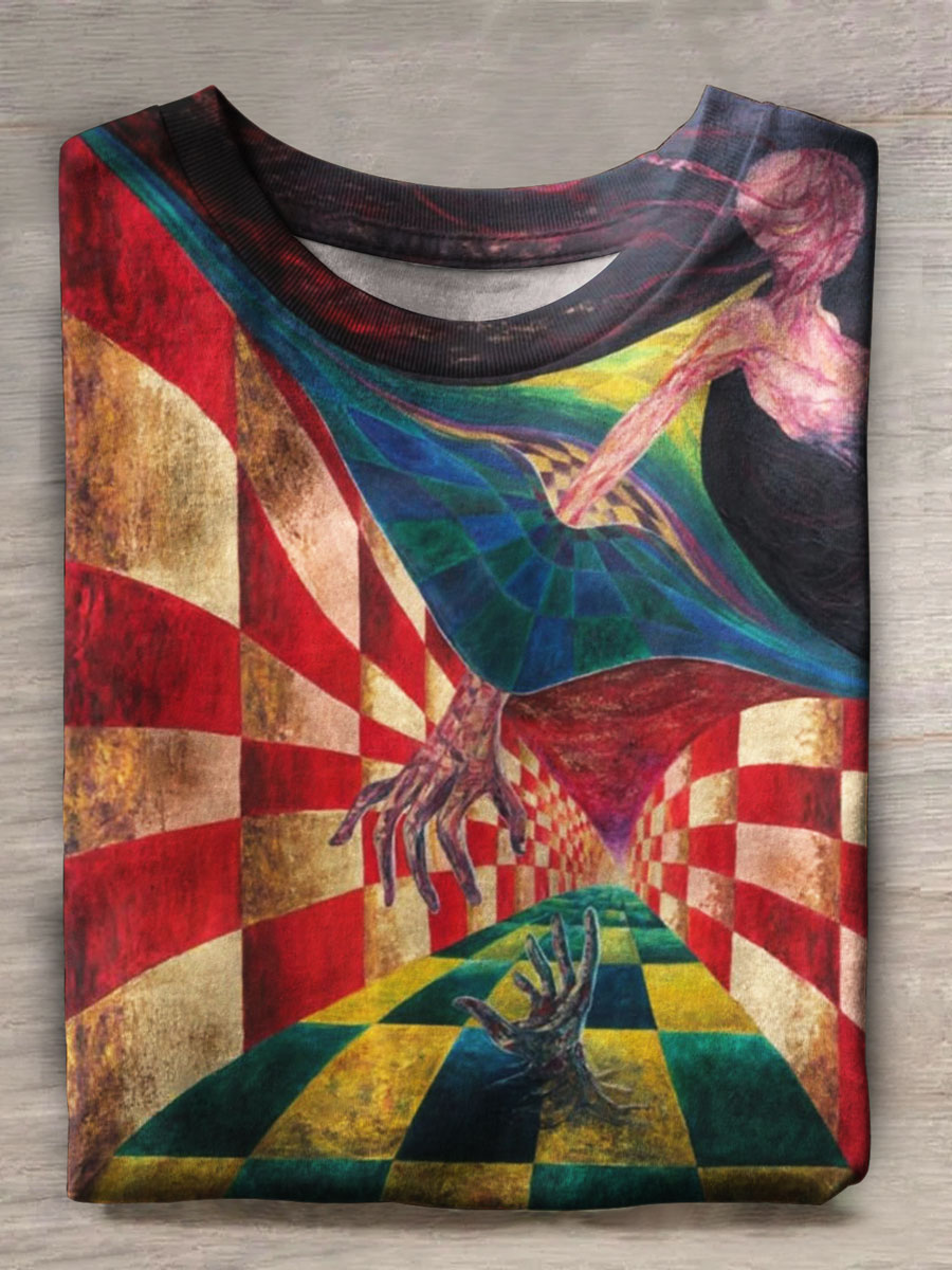 Abstract Dark Art Print Casual T-shirt