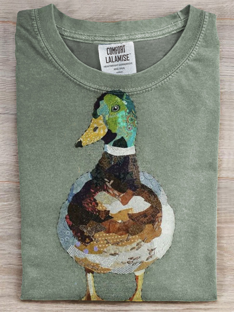 Duck Print Casual T-shirt