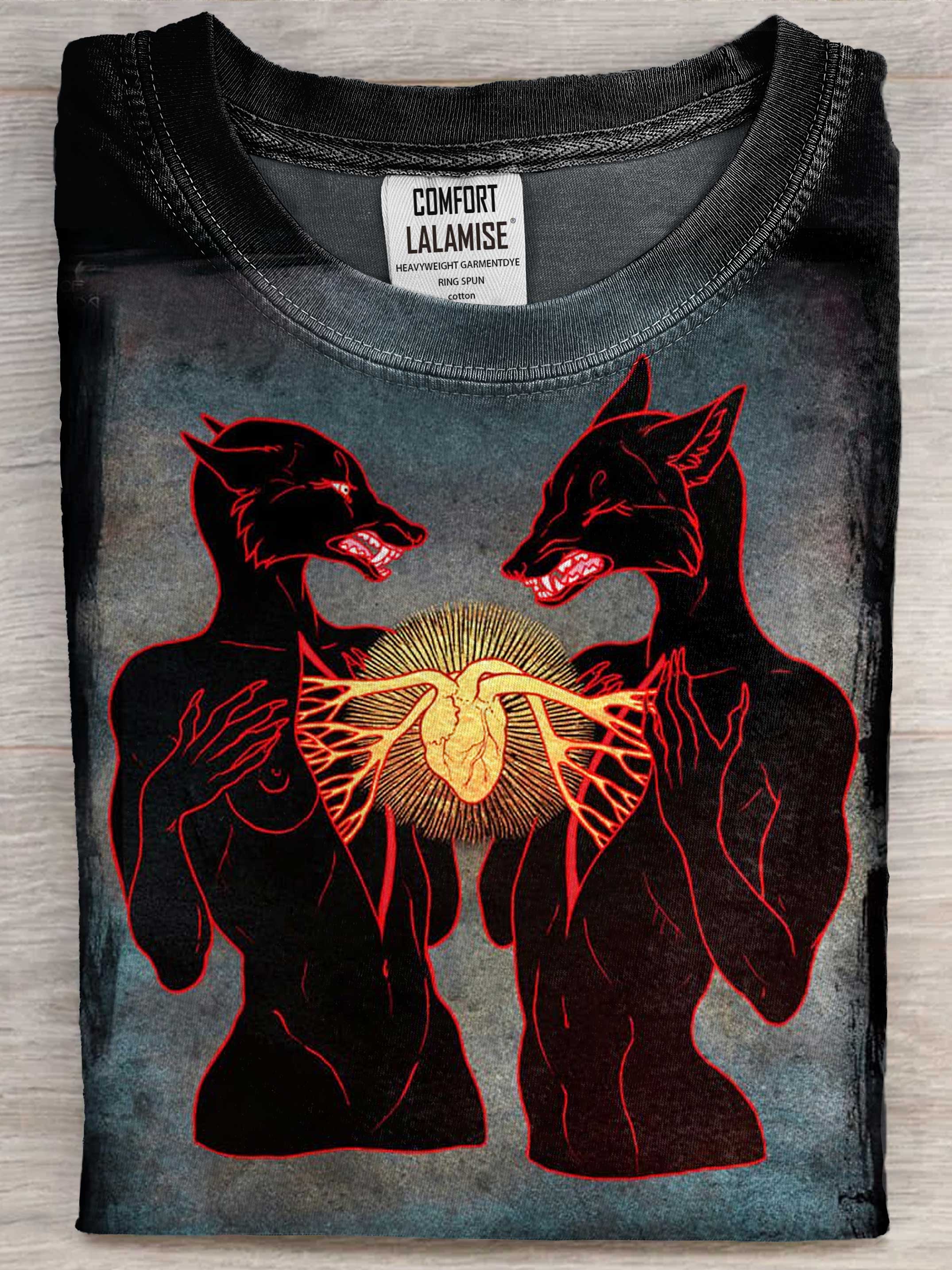 Dark Fantacy Art Print Casual Short Sleeve T-shirt