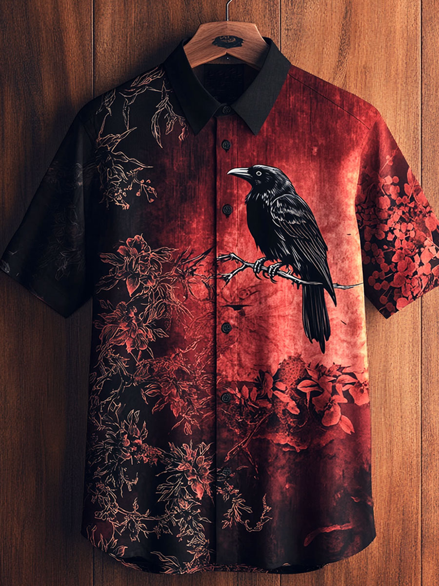 Dark Crow Art Print Casual Shirt