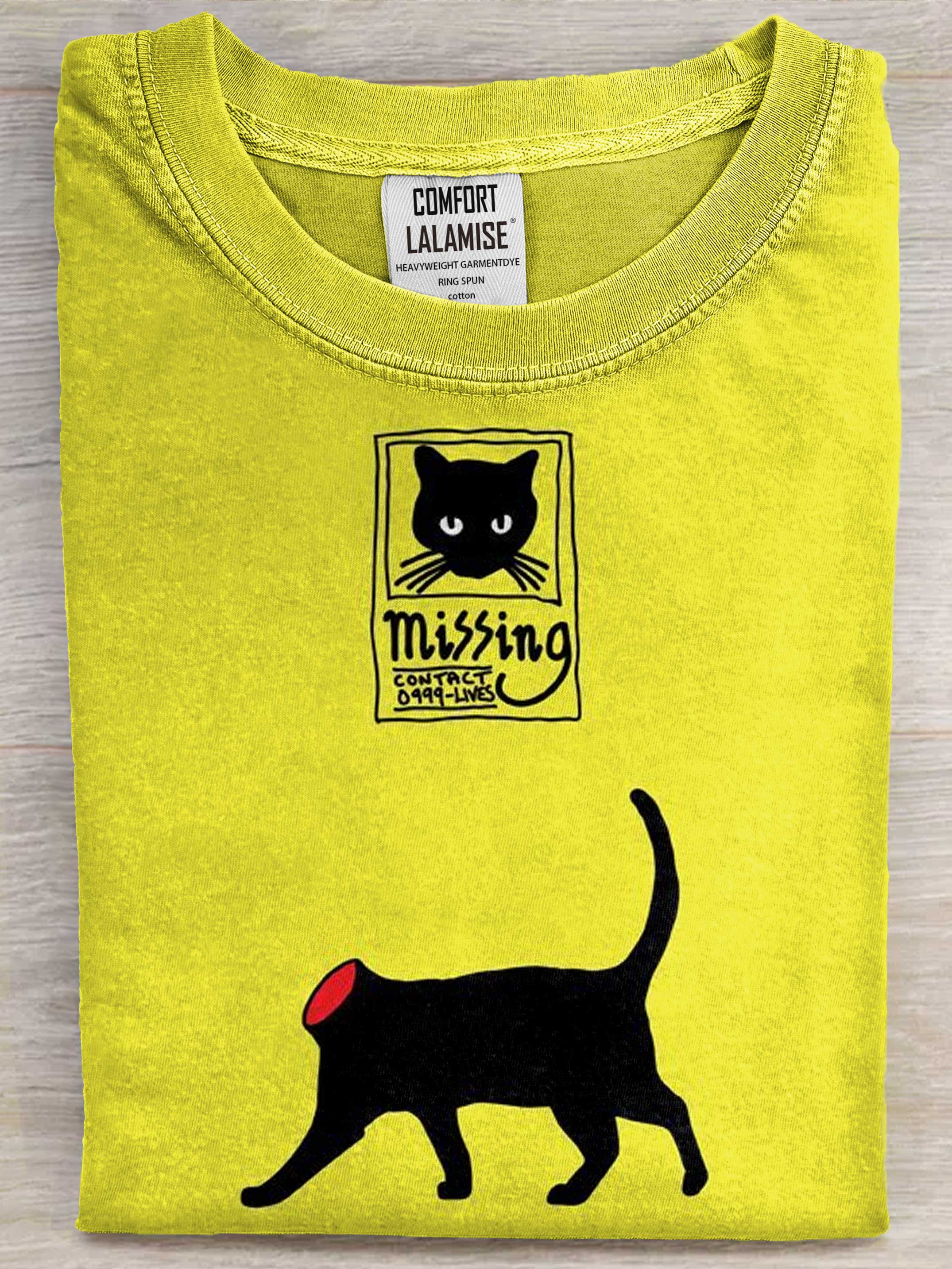 Funny Cat Art Print Casaul Short Sleeve T-shirt