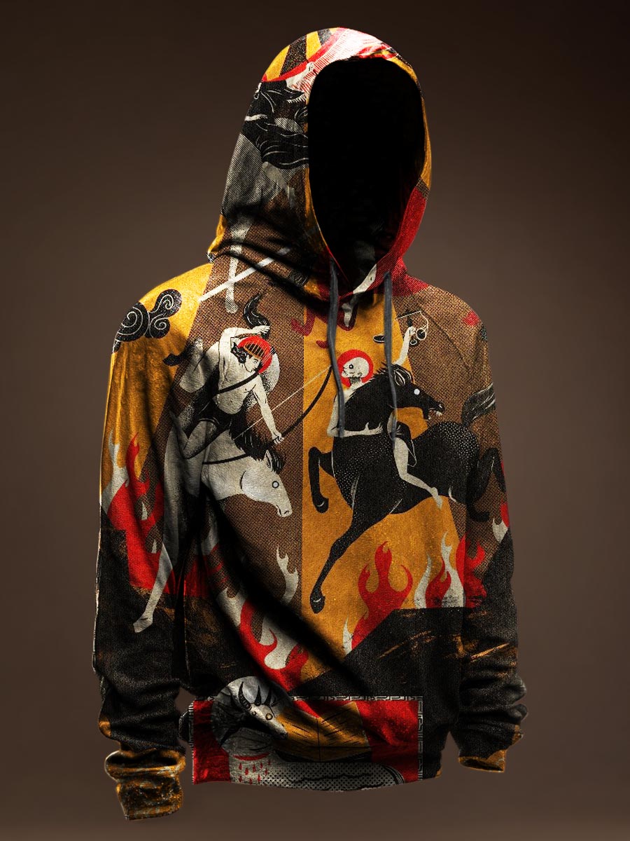 Tribal Style Casual Hoodie Sweatshirt