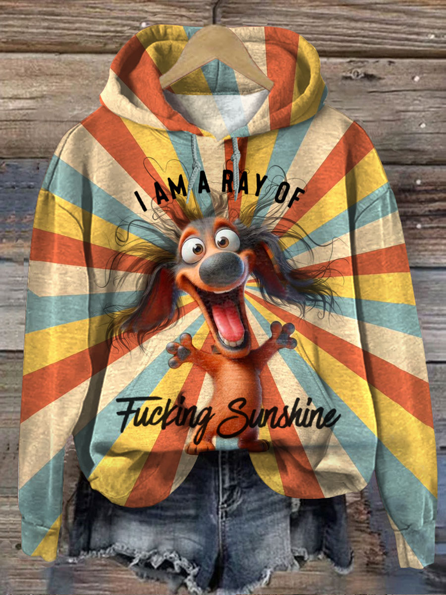 I'm Ray Of Fck Sunshine Happy Dog Art Print Casual  Sweatshirt