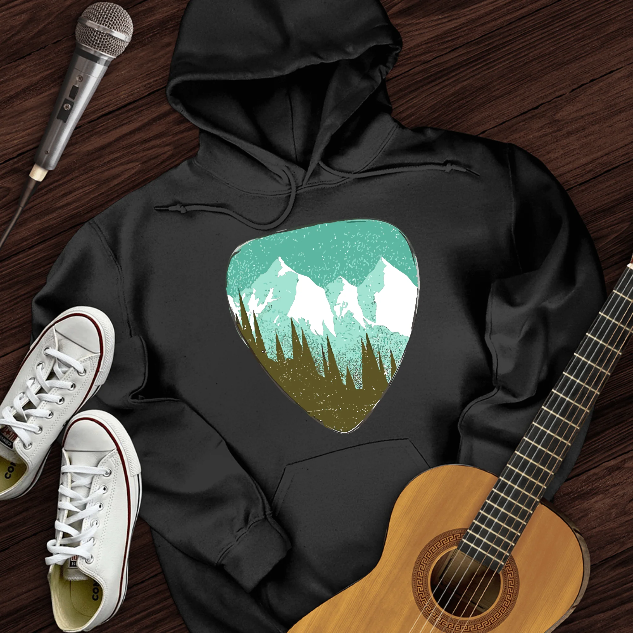 Mountain Guitar Pick Hoodie