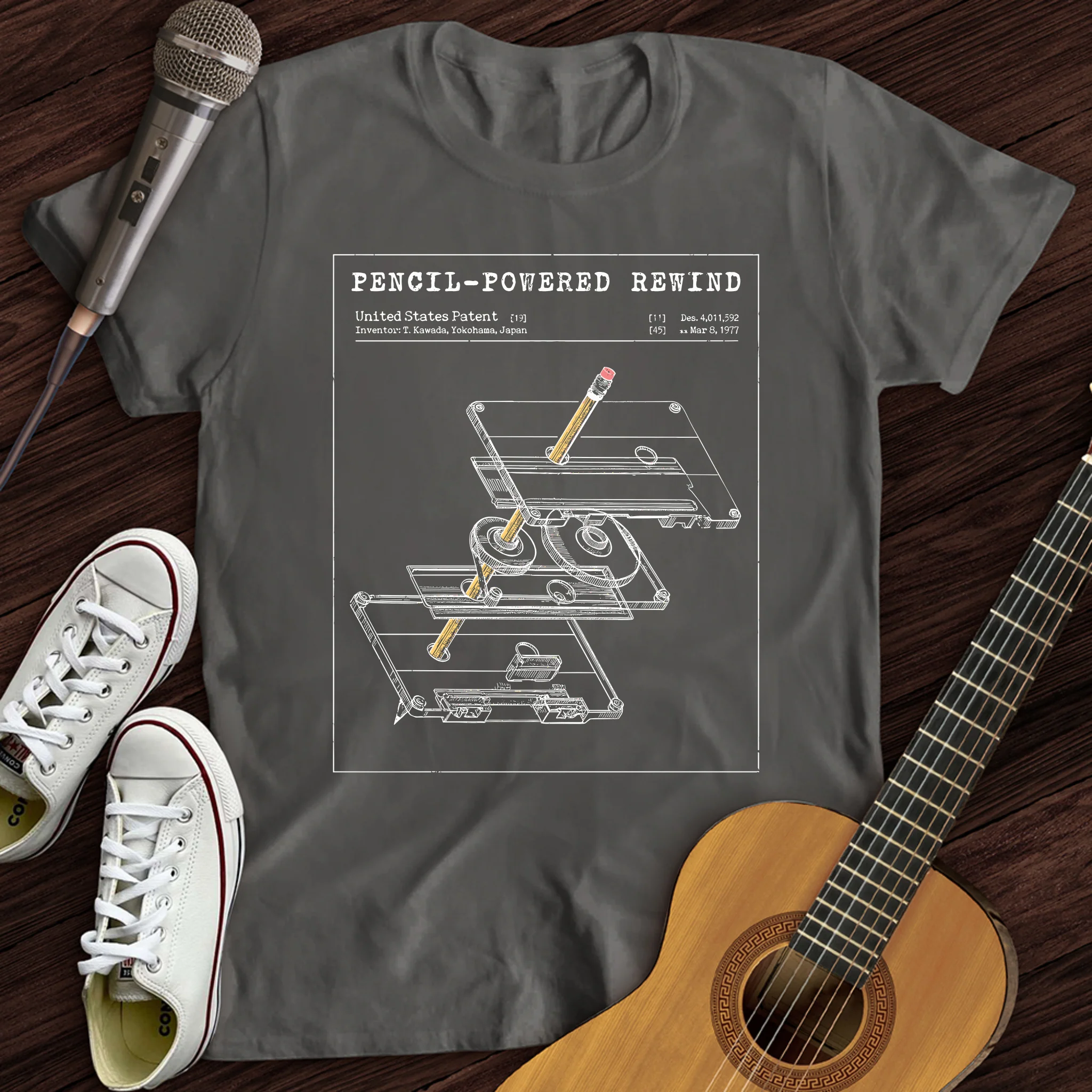 Cassette Rewind Diagram T-Shirt