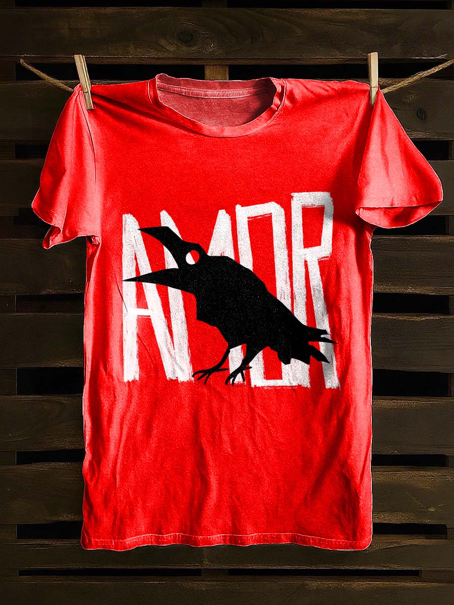 Crow AMDR Art Print Casual T-shirt