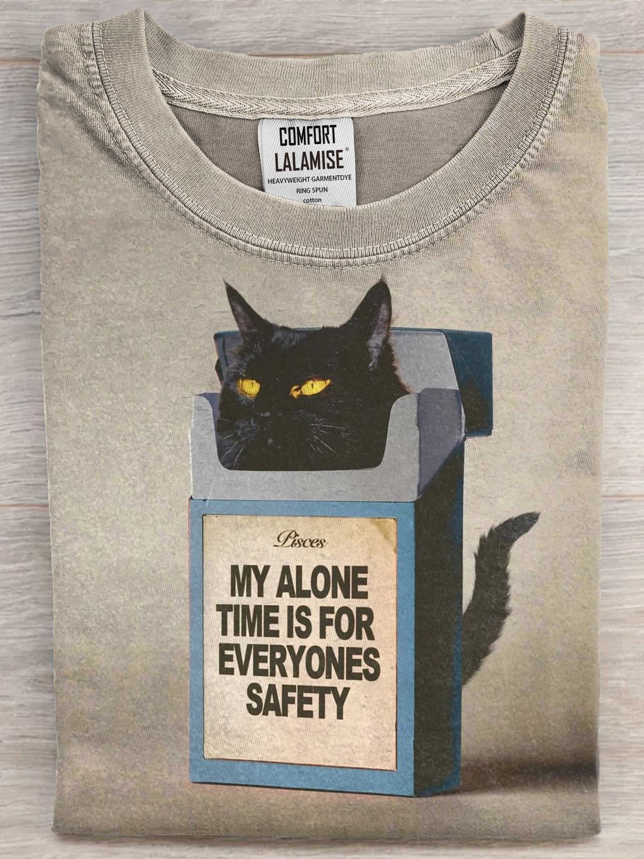 Funny Cat Art Print Casaul Short Sleeve T-shirt