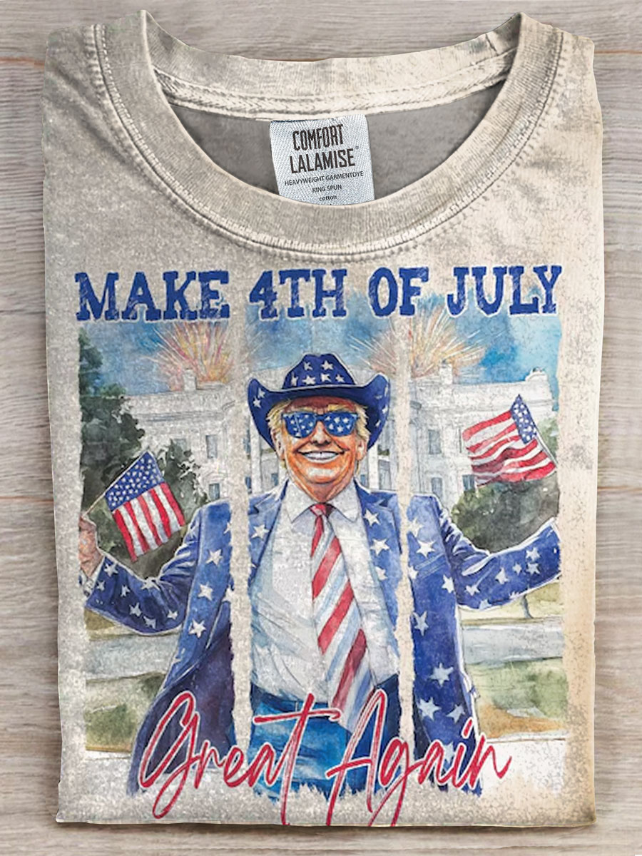 Funny Independence Day Prints Casual T-shirt