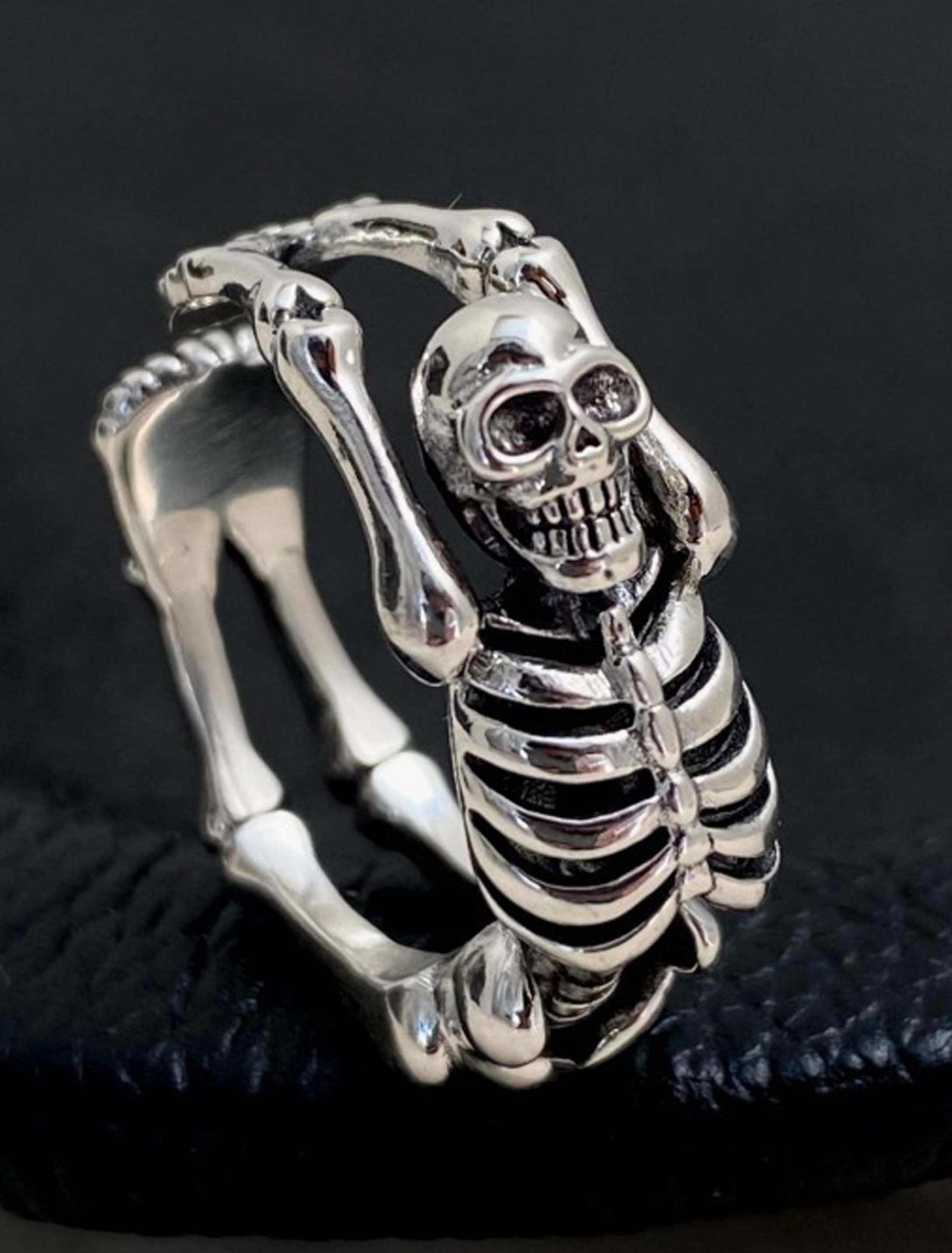 European and American Halloween Rock Punk Skull Open Ring Retro Ring