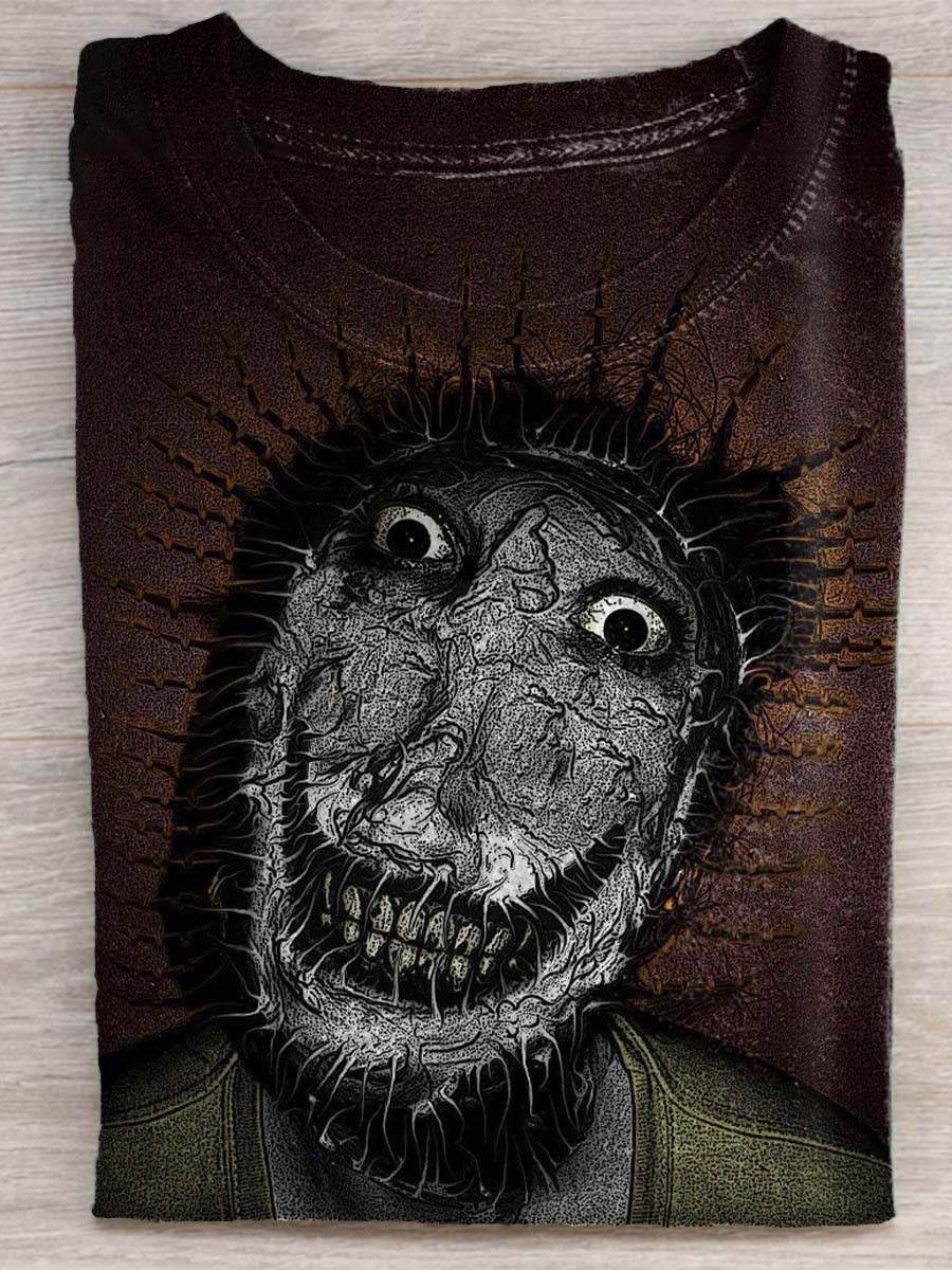 Nightmare Man Print Casual T-shirt For Men And Women