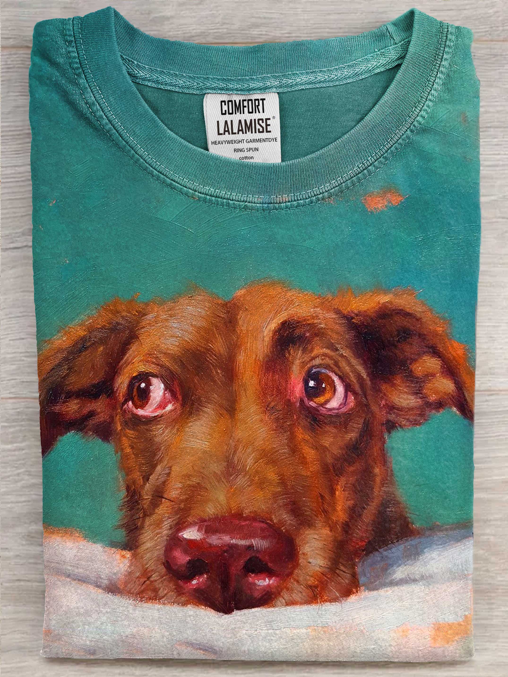 Dog Art Casaul Cotton Short Sleeve T-shirt