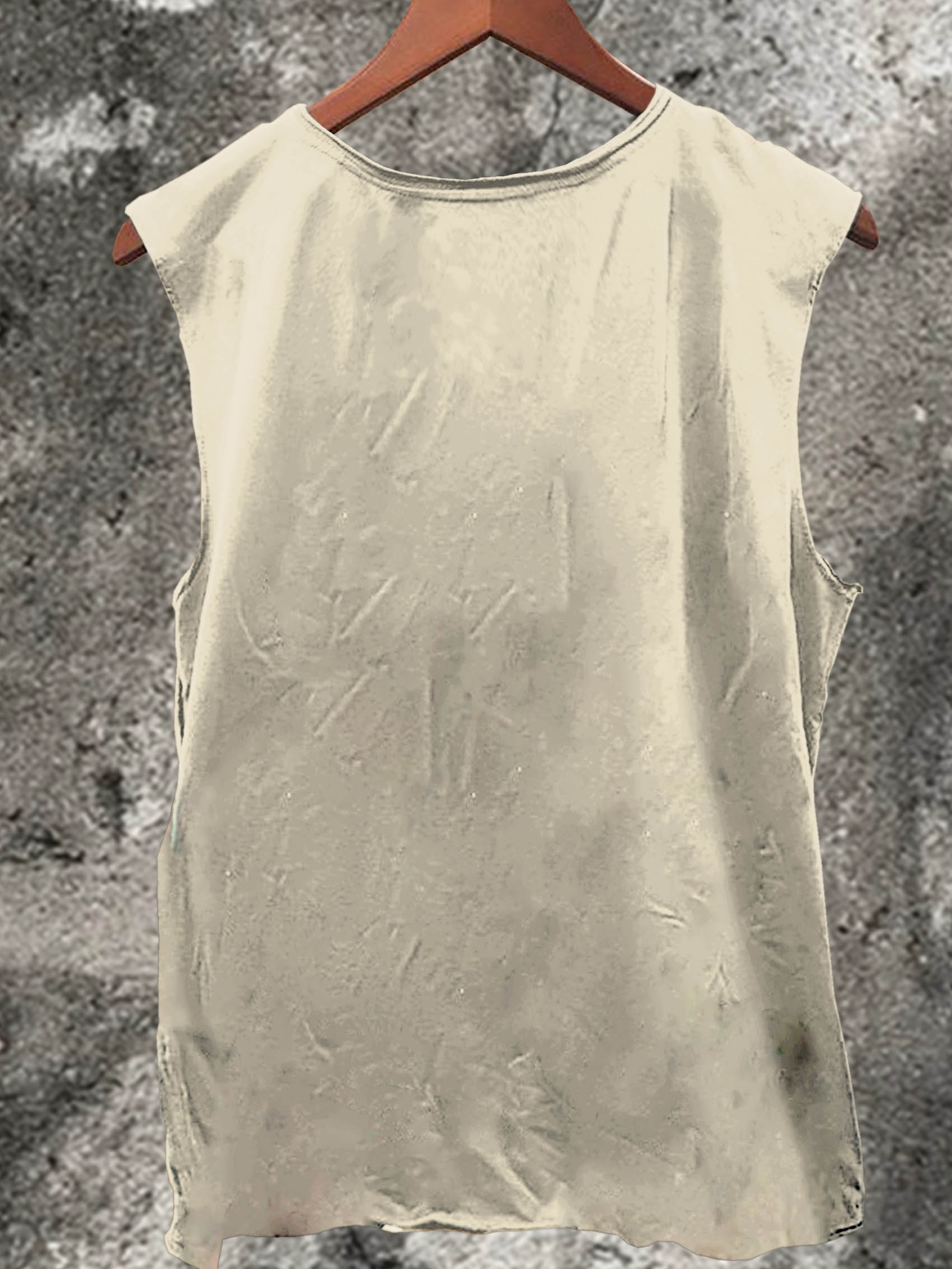 Cat with Chicken Head Print 100% Cotton Casual Tank Top