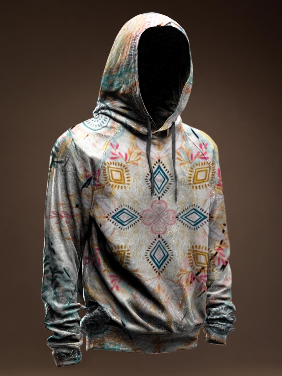 Ethnic Style Pattern Casual Hoodie Sweatshirt